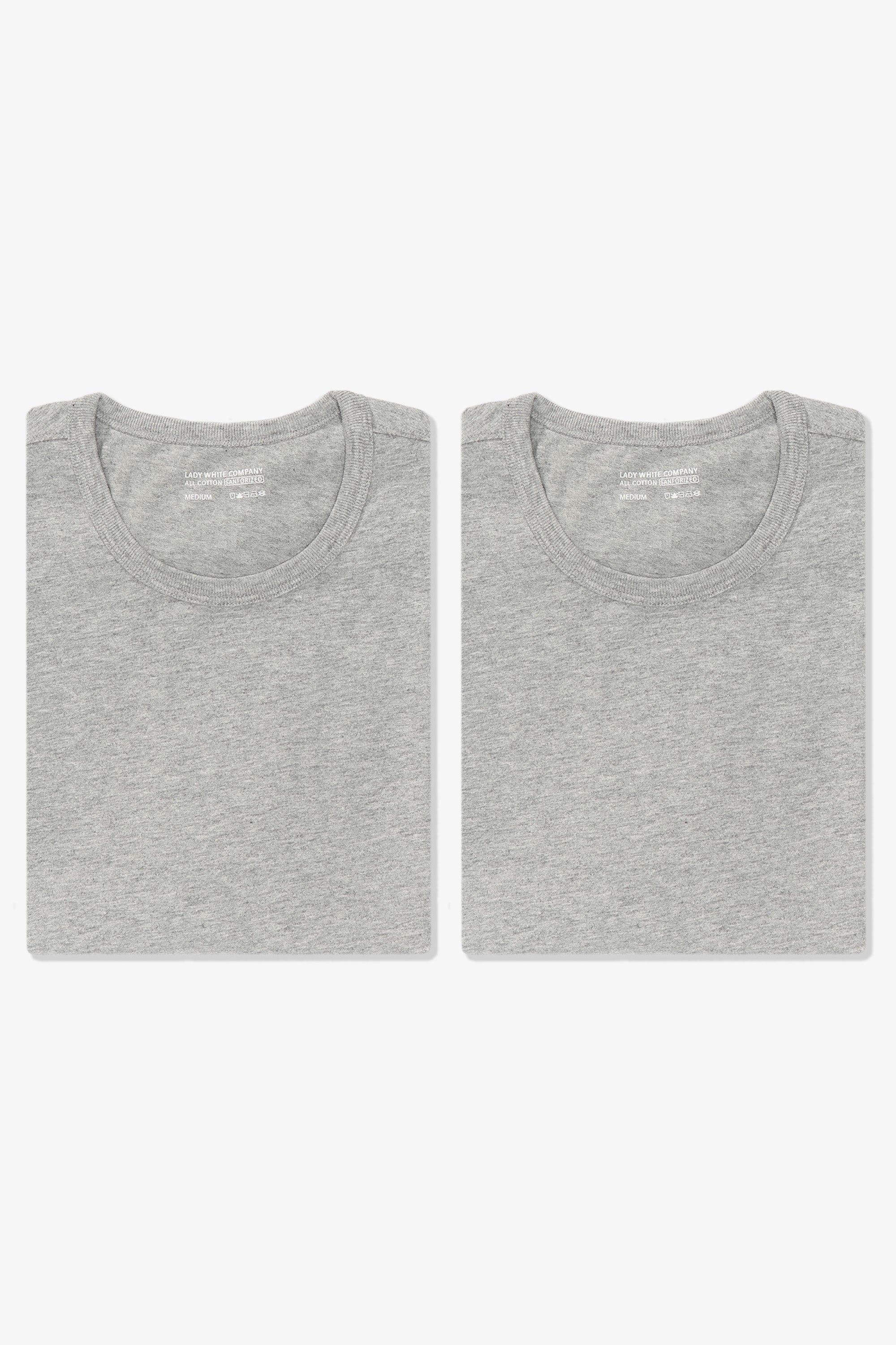 OUR T-SHIRT 2-PACK - HEATHER GREY – LADY WHITE CO.