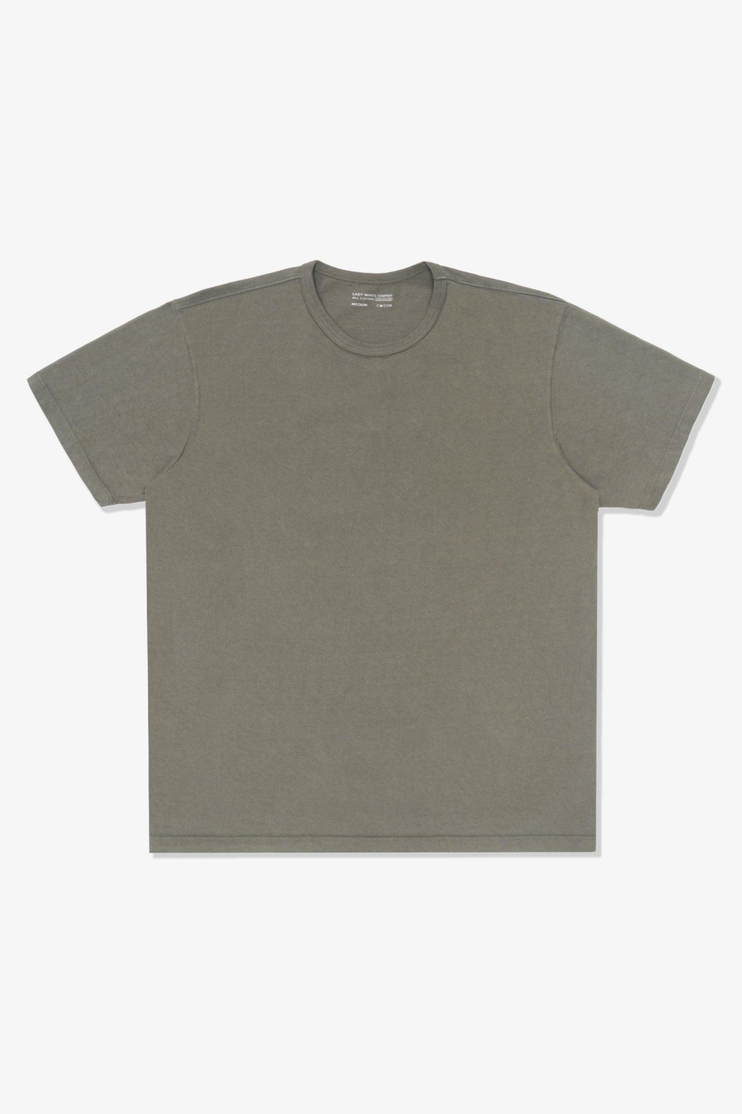 Overhead lay-flat image of LW101 Our T-shirt.