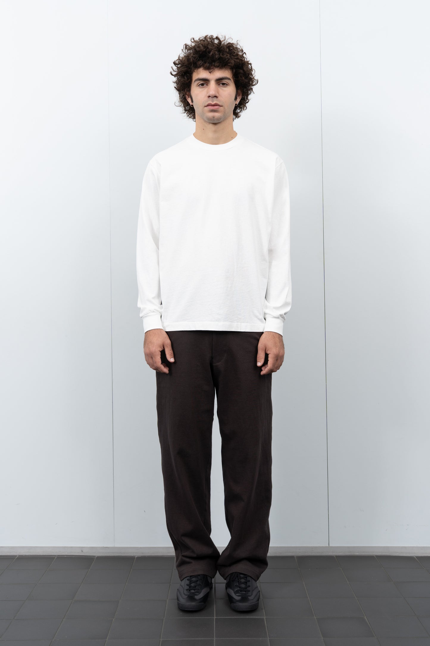 LW102LS LS Municipal T-shirt on a model