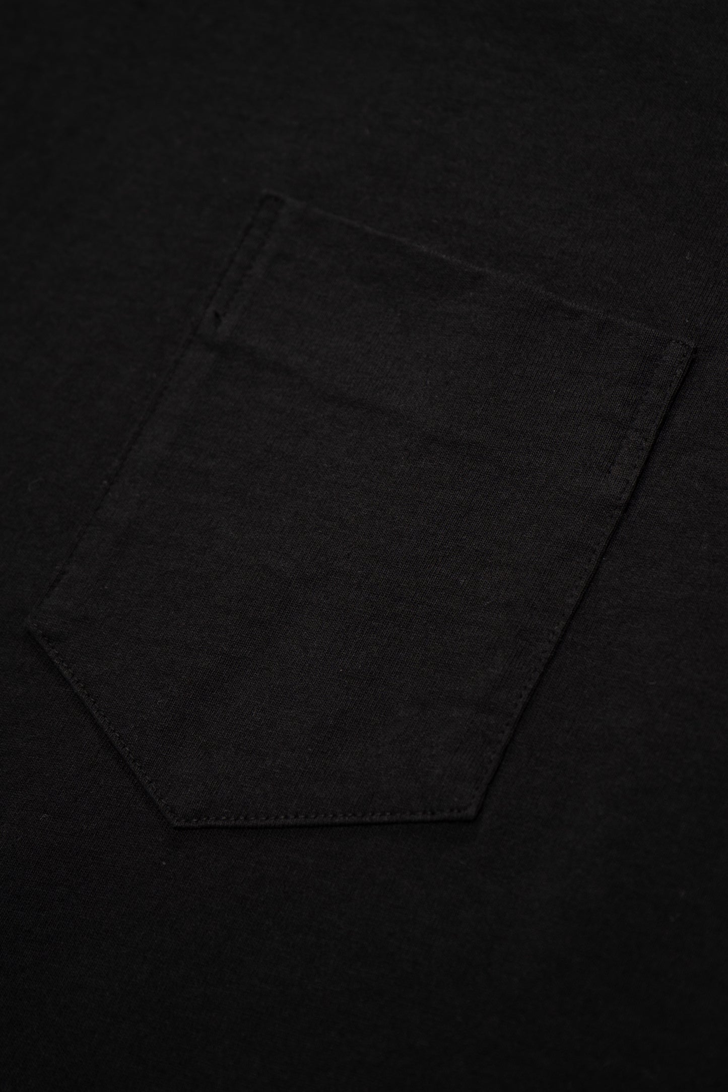 Fabric ripple detail of LW103 Municipal Pocket T-shirt in black