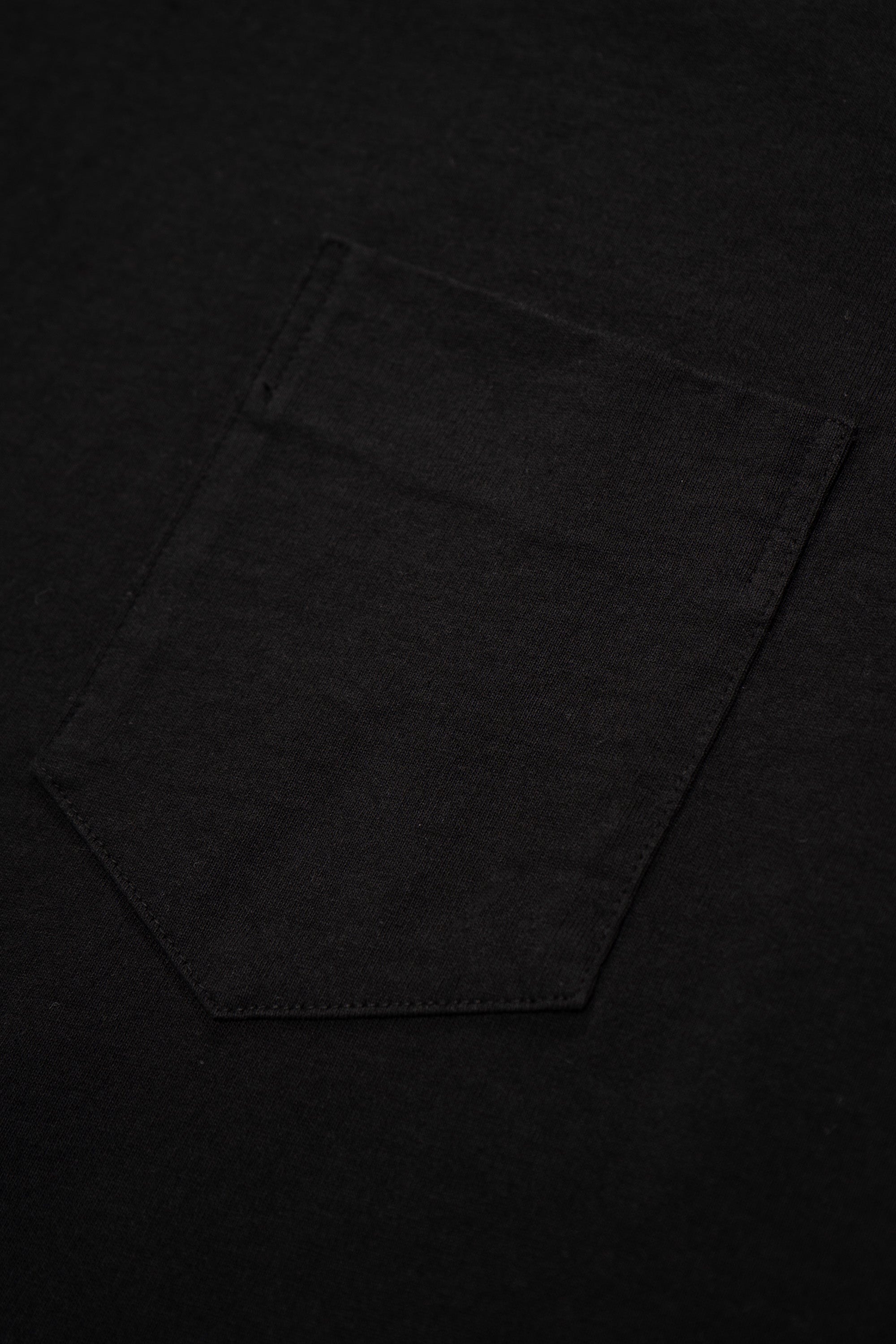 Fabric ripple detail of LW103 Municipal Pocket T-shirt in black