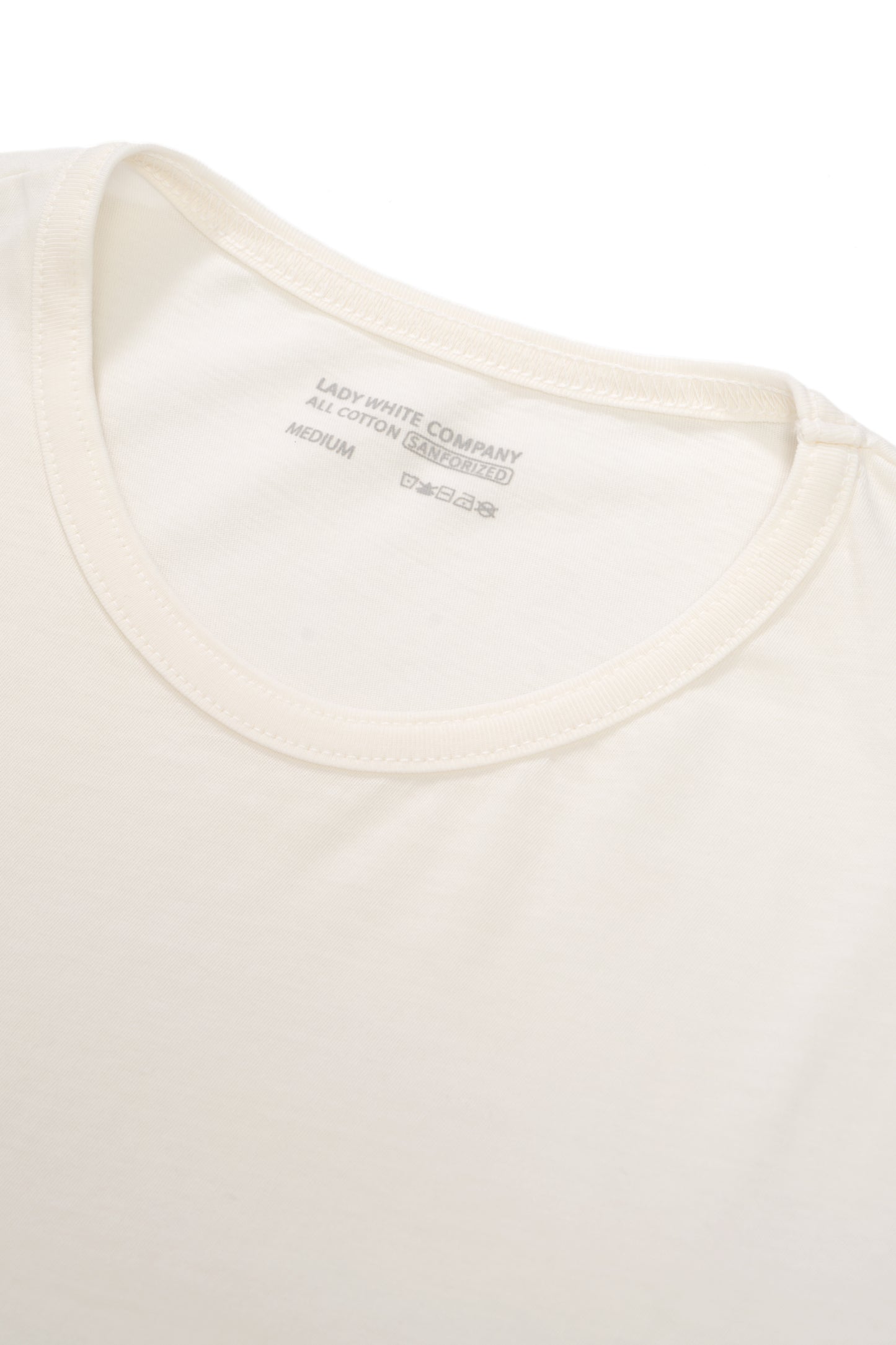 BINDED DRY LITE T-SHIRT - WHITE