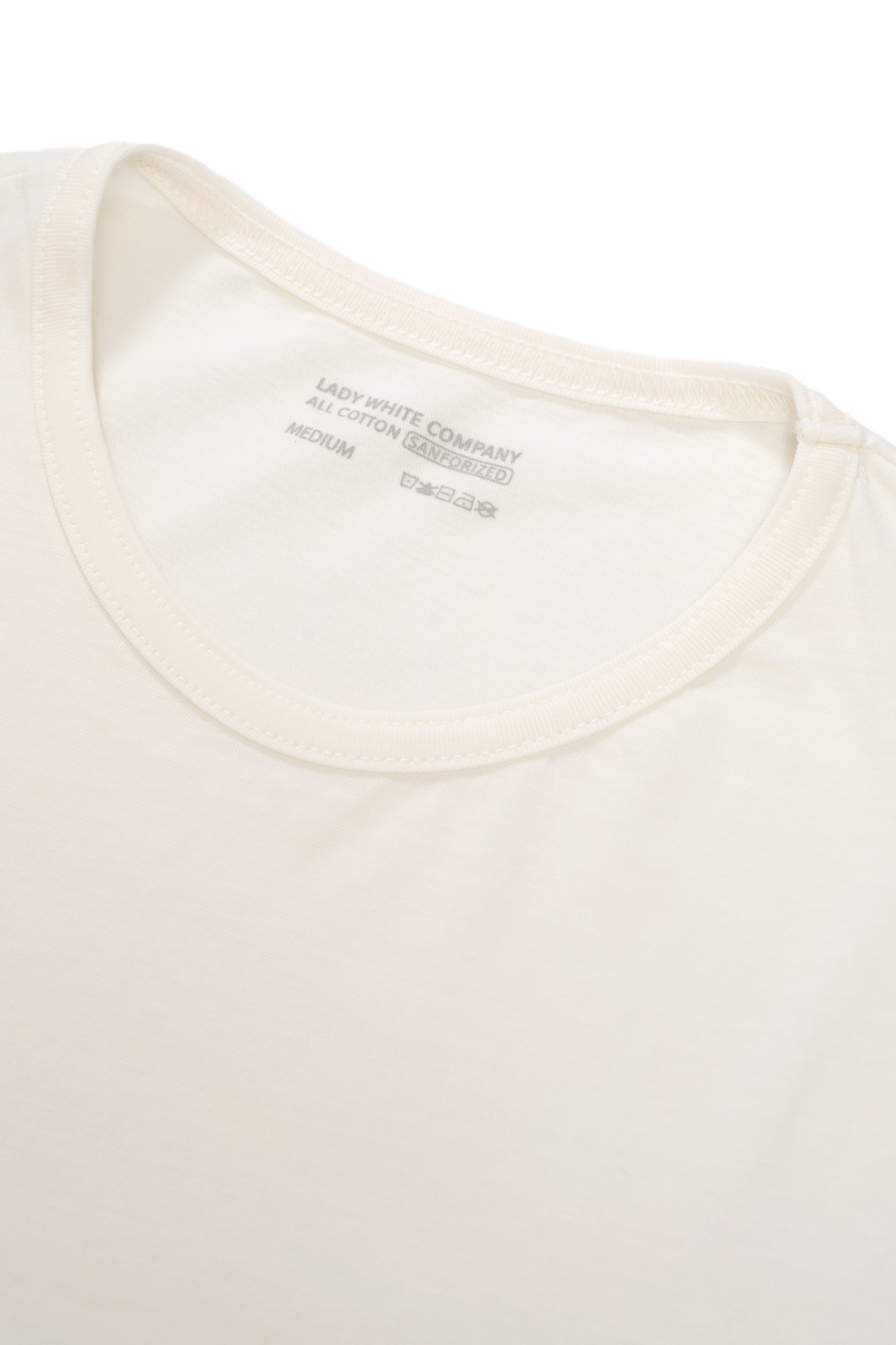 BINDED DRY LITE T-SHIRT - WHITE