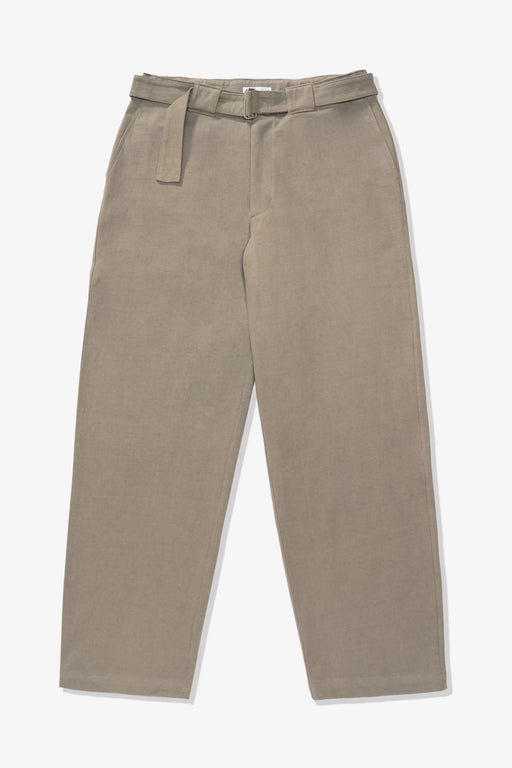 Front full-facing flat overview of LW1100B Belted Jersey Trouser in Anvil Grey