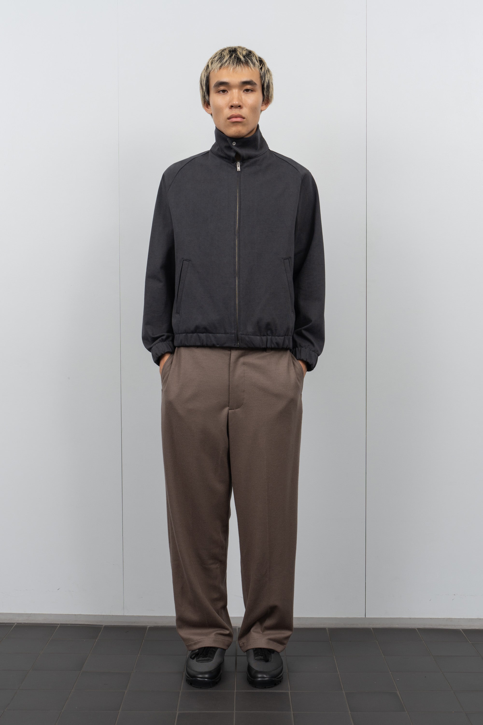 WOOL JERSEY PANT - CEMENT