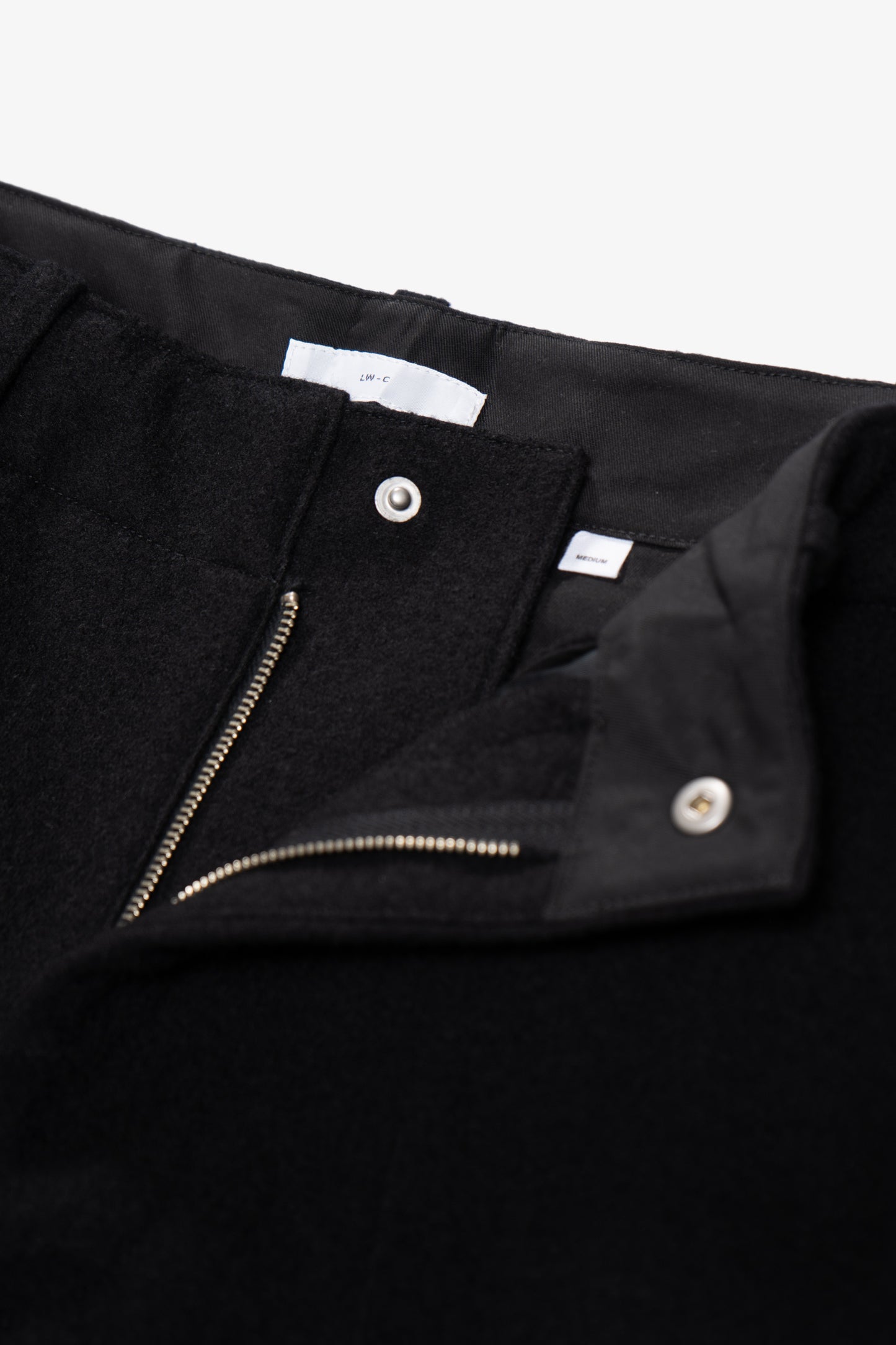 CRATER WOOL TROUSER - BLACK