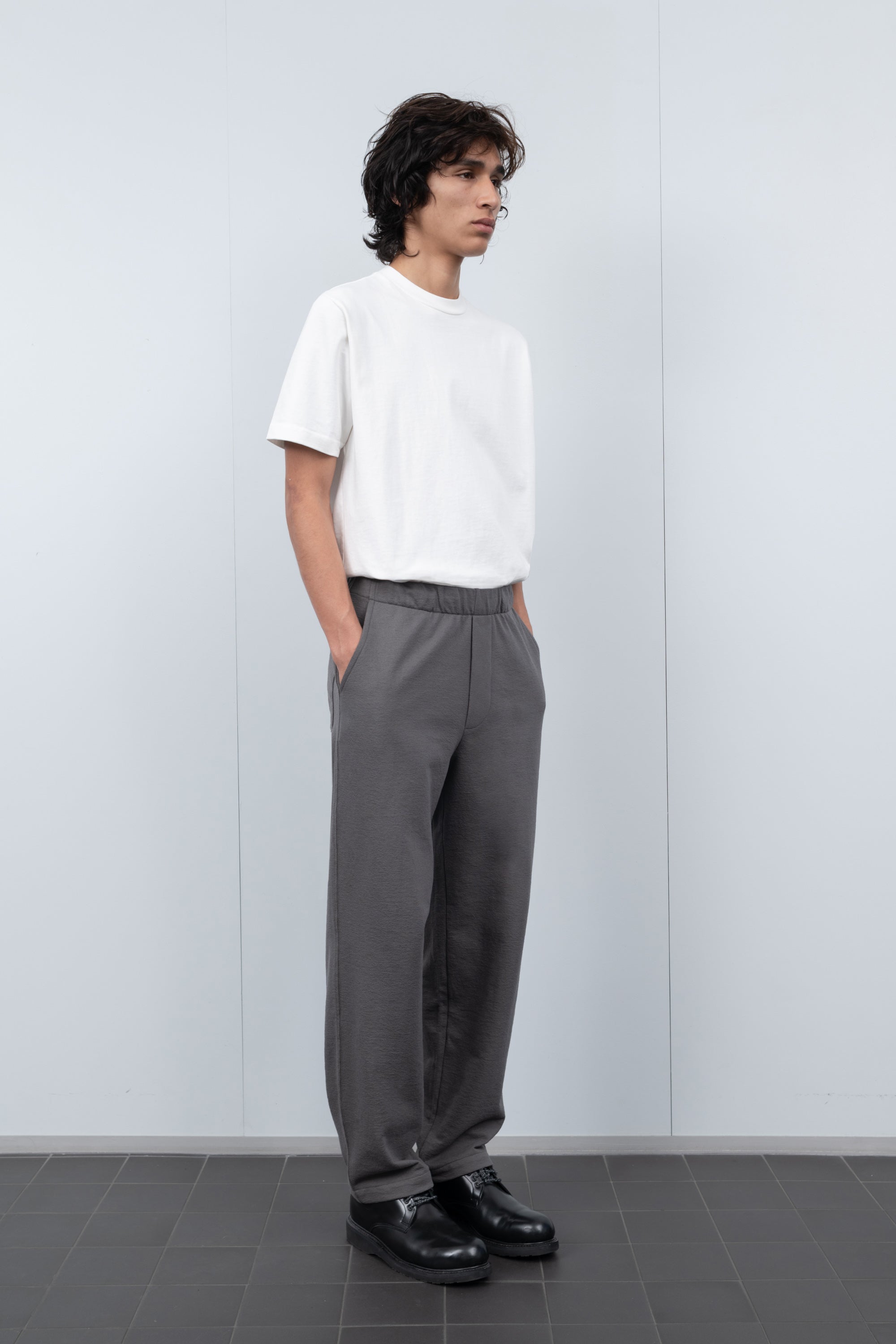 TEXTURED LOUNGE PANT - SOLID GREY