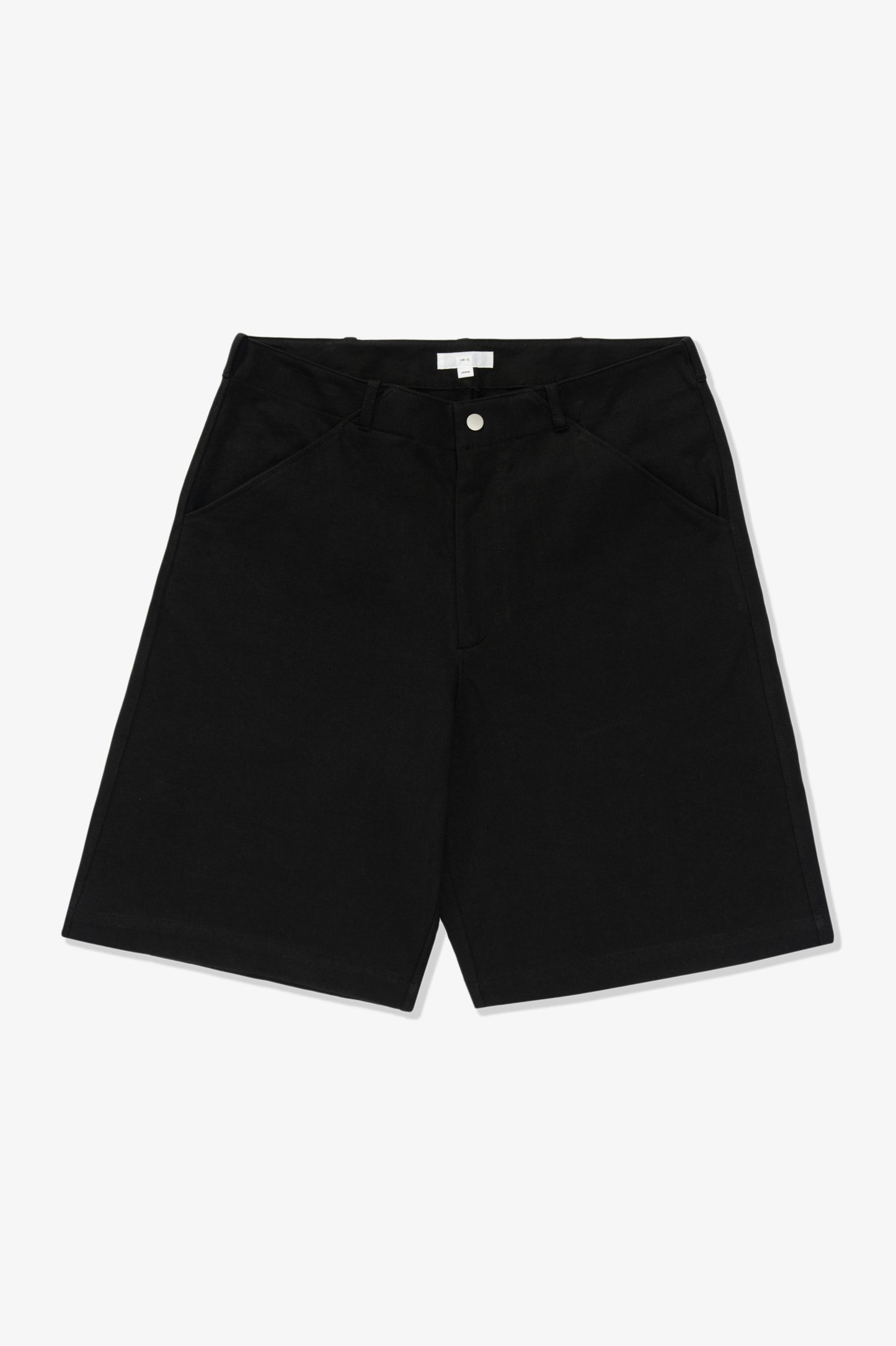 Full length flat-lay photograph of the LW1150 Jersey Short in Black