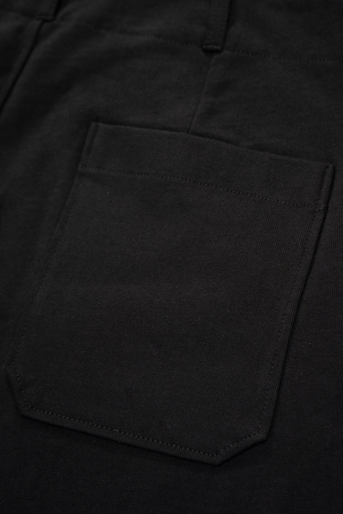 Rear pocket detail of LW1150 Jersey Short in Black