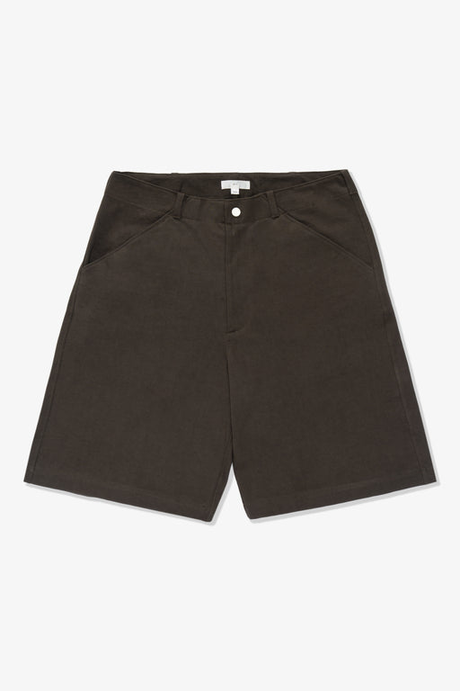 Full length flat-lay photograph of the LW1150 Jersey Short in Black Pine