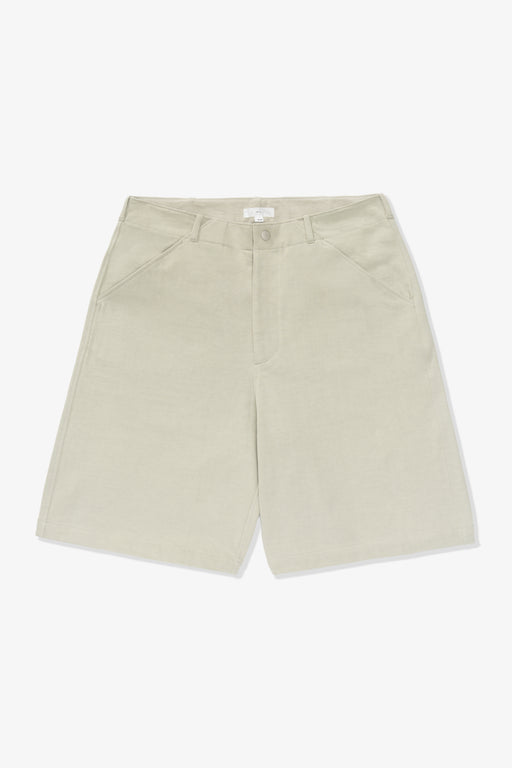 Full length flat-lay photograph of the LW1150 Jersey Short in Swiss Natural
