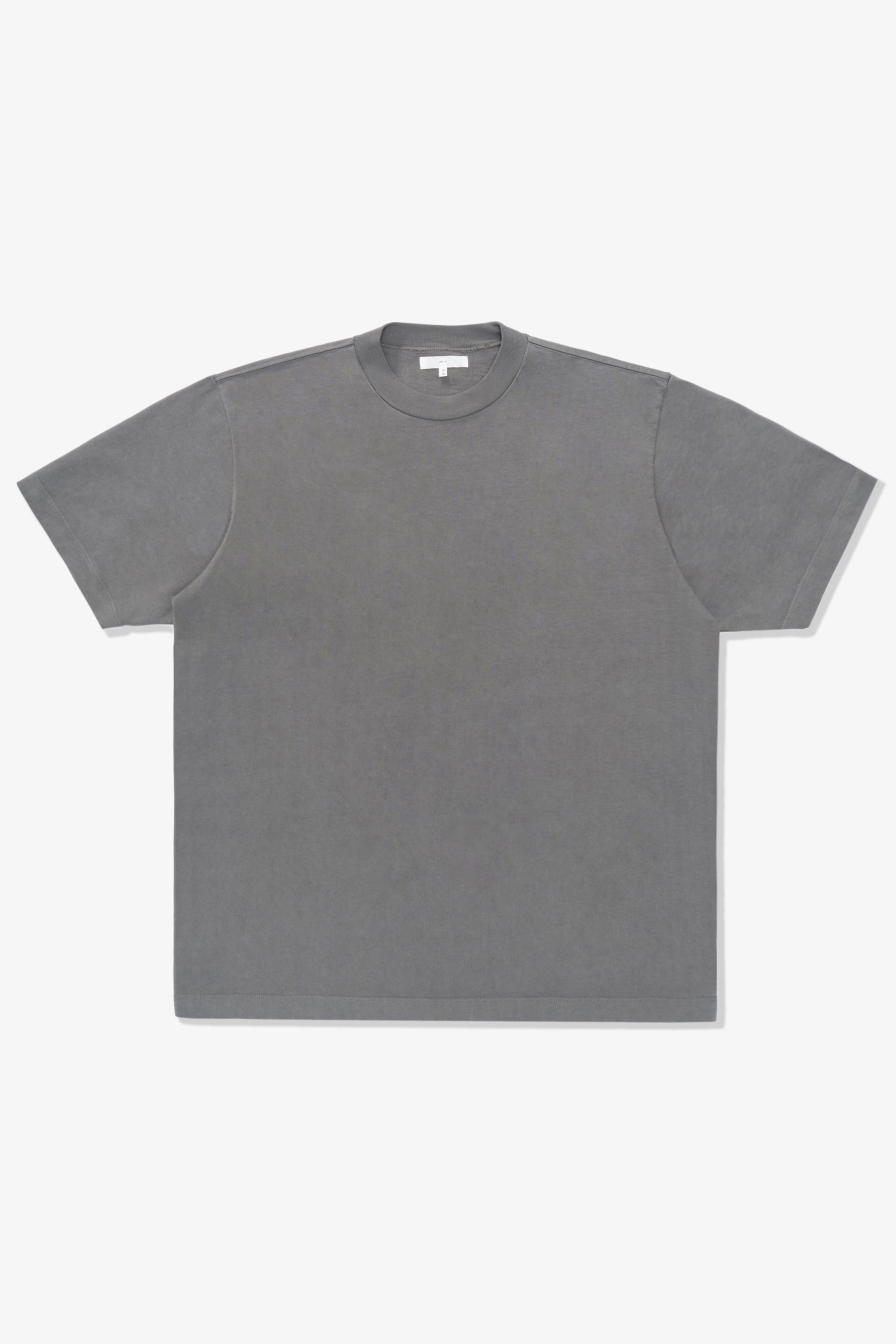 Full length lay-flat of LW130T Rugby T-shirt in kelp