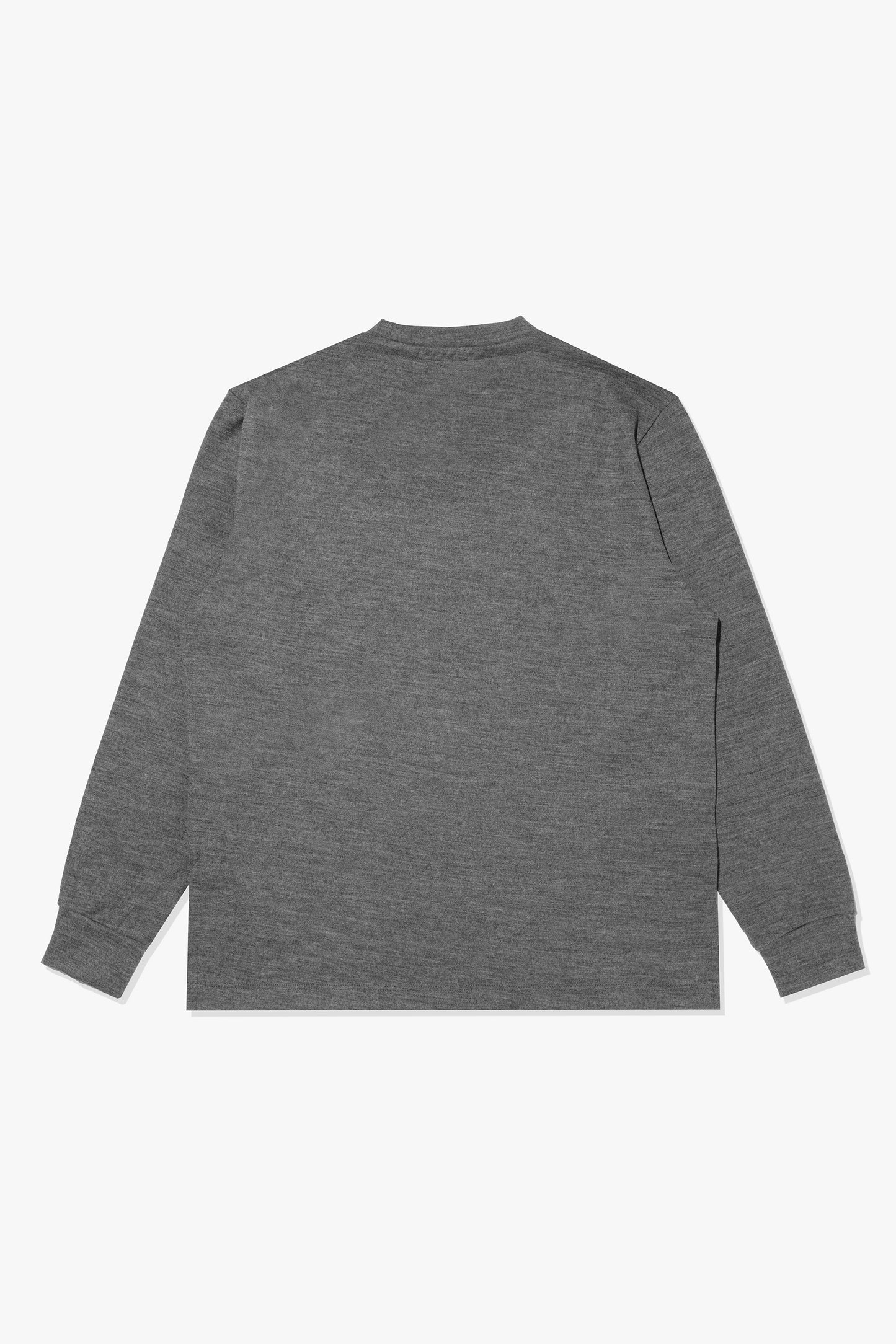 L/S WOOL T-SHIRT - HEATHER GREY