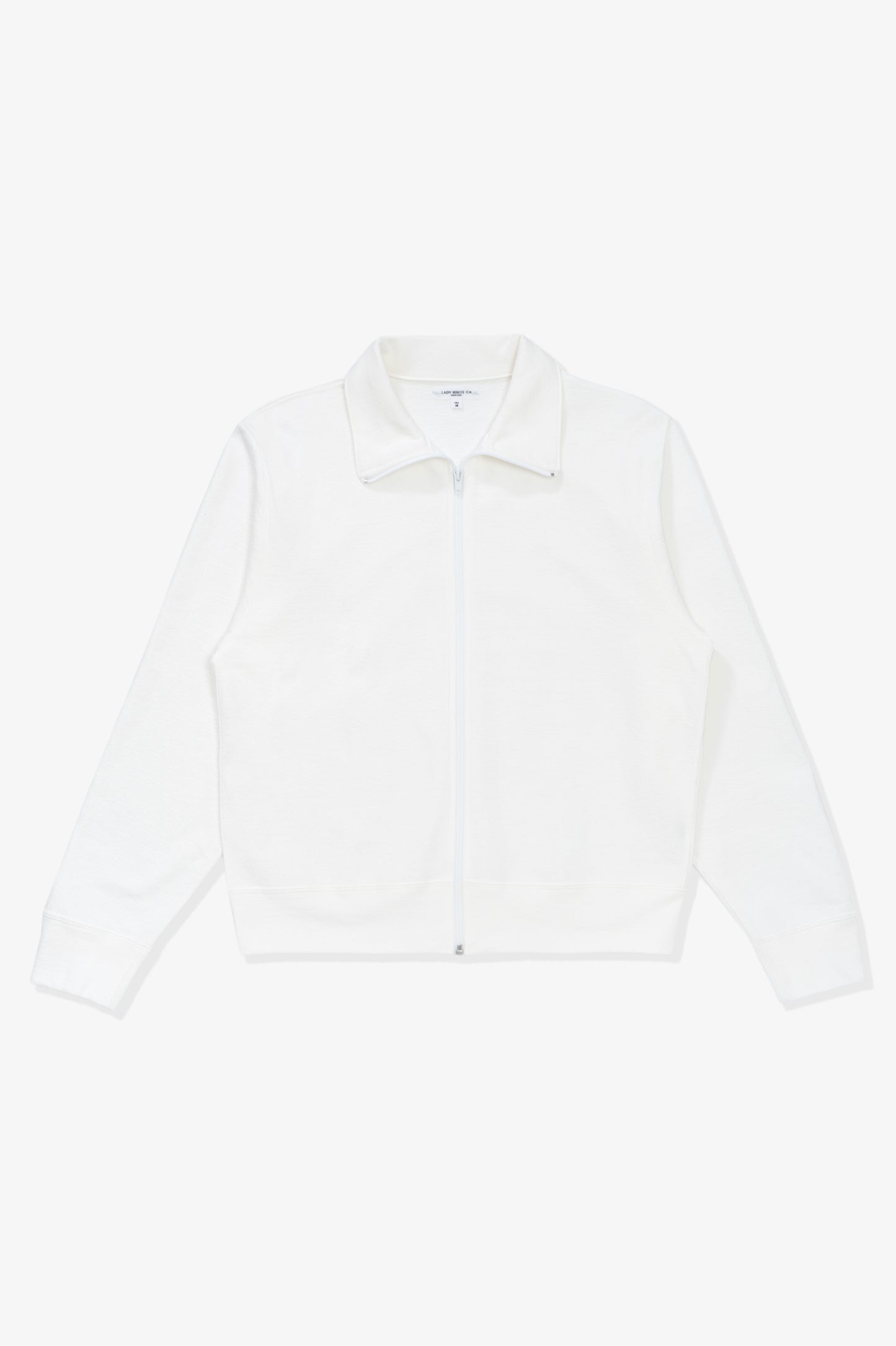 TEXTURED FULL ZIP - WHITE