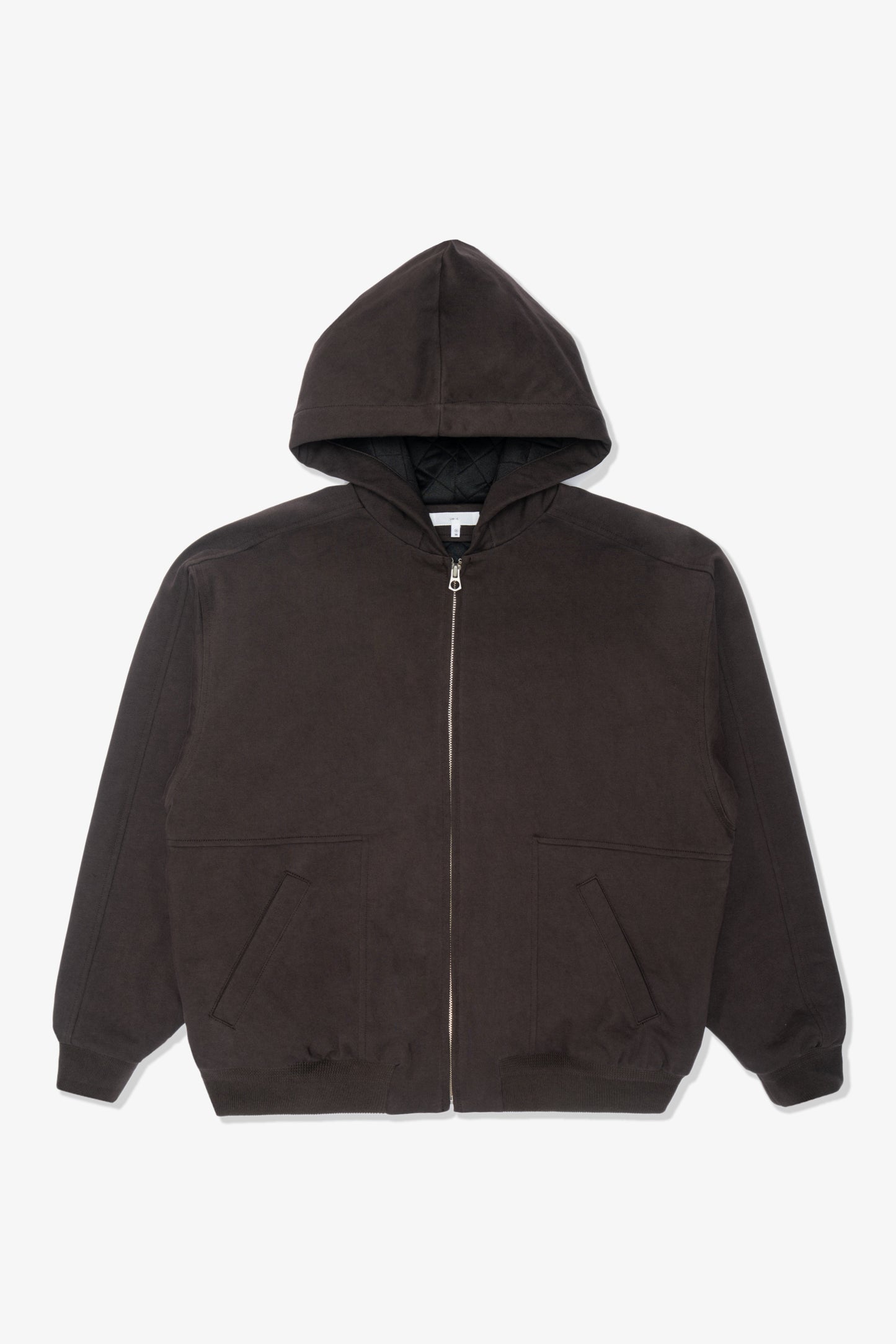 HOODED BARRINGTON JACKET - BLACK MUSHROOM