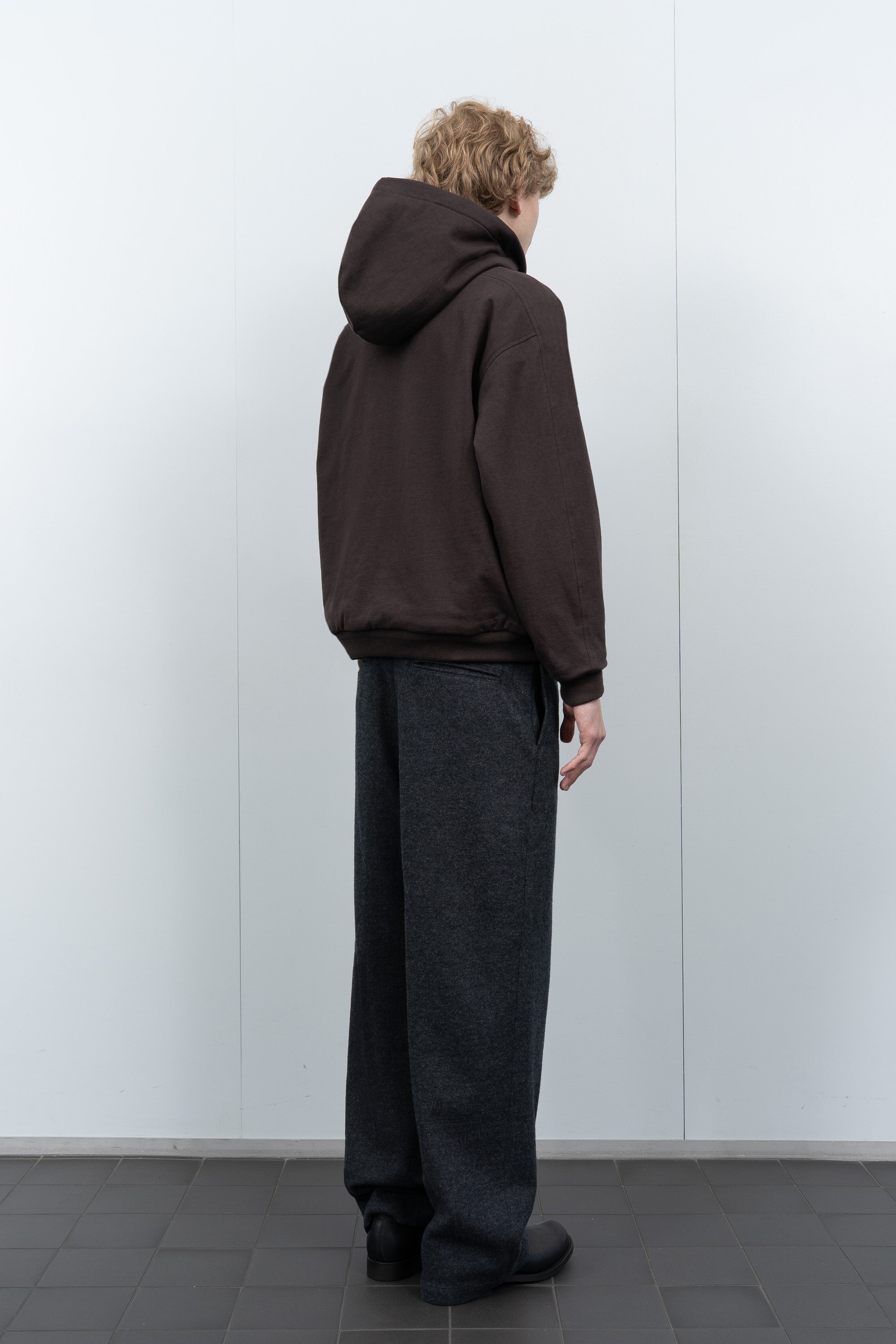 HOODED BARRINGTON JACKET - BLACK MUSHROOM