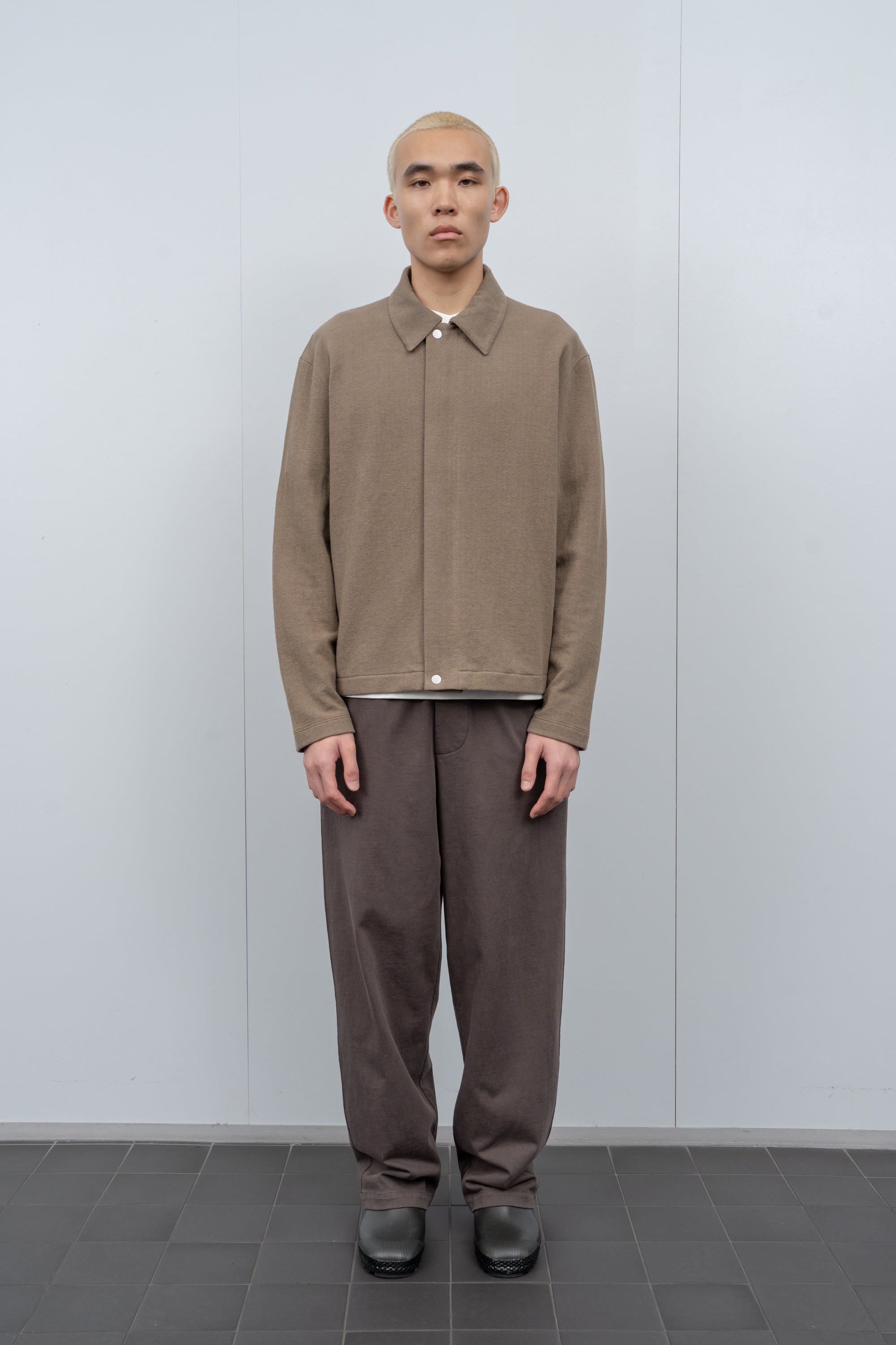 DOUBLE KNIT JACKET - ALMOND