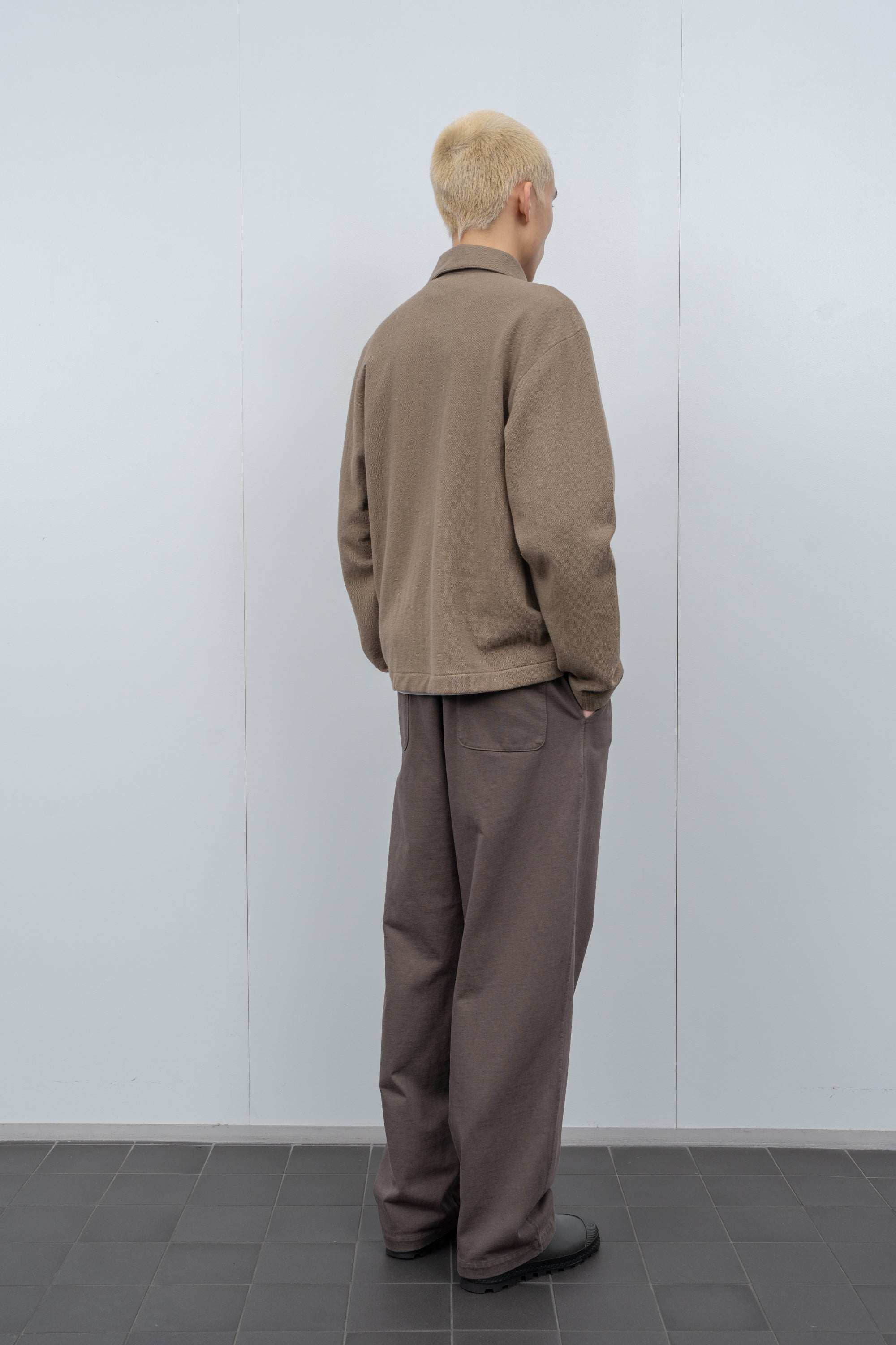 DOUBLE KNIT JACKET - ALMOND