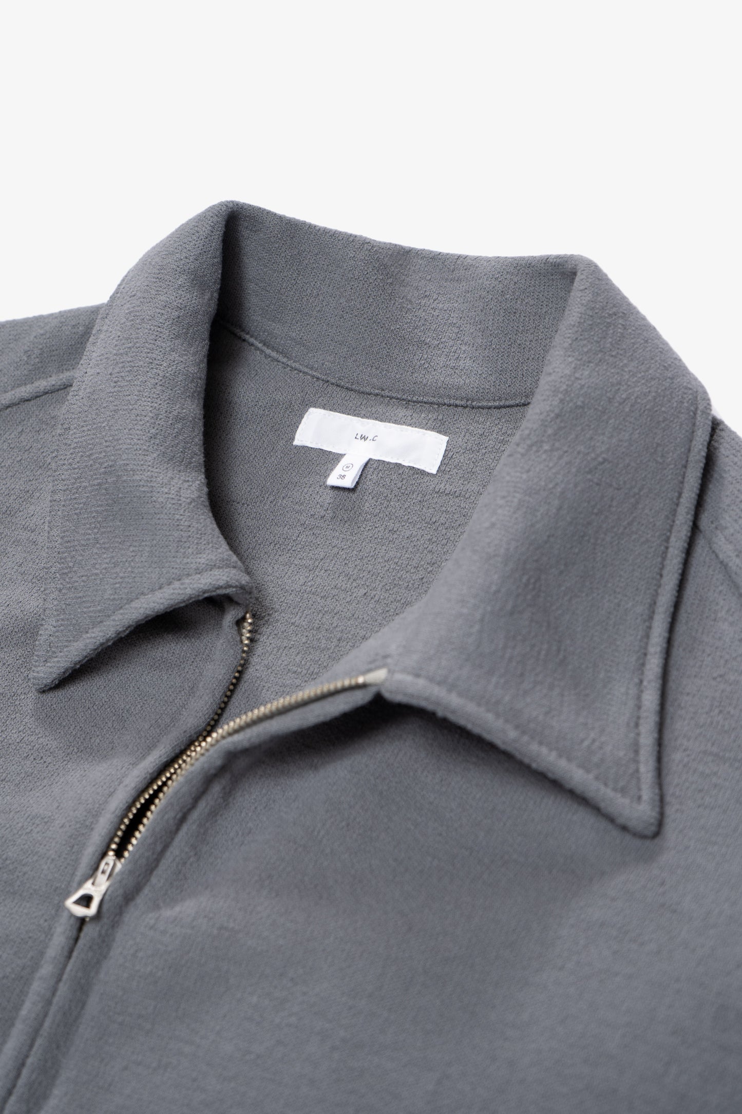 Front zipper detail of LW1680TEX Textured Coach Jacket