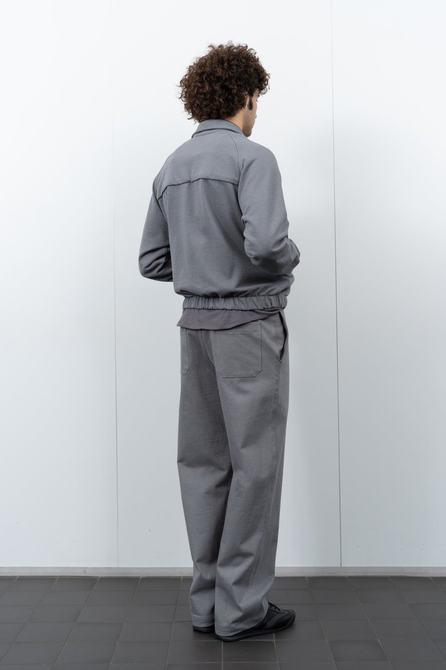 LW1680TEX Textured Coach Jacket on a model