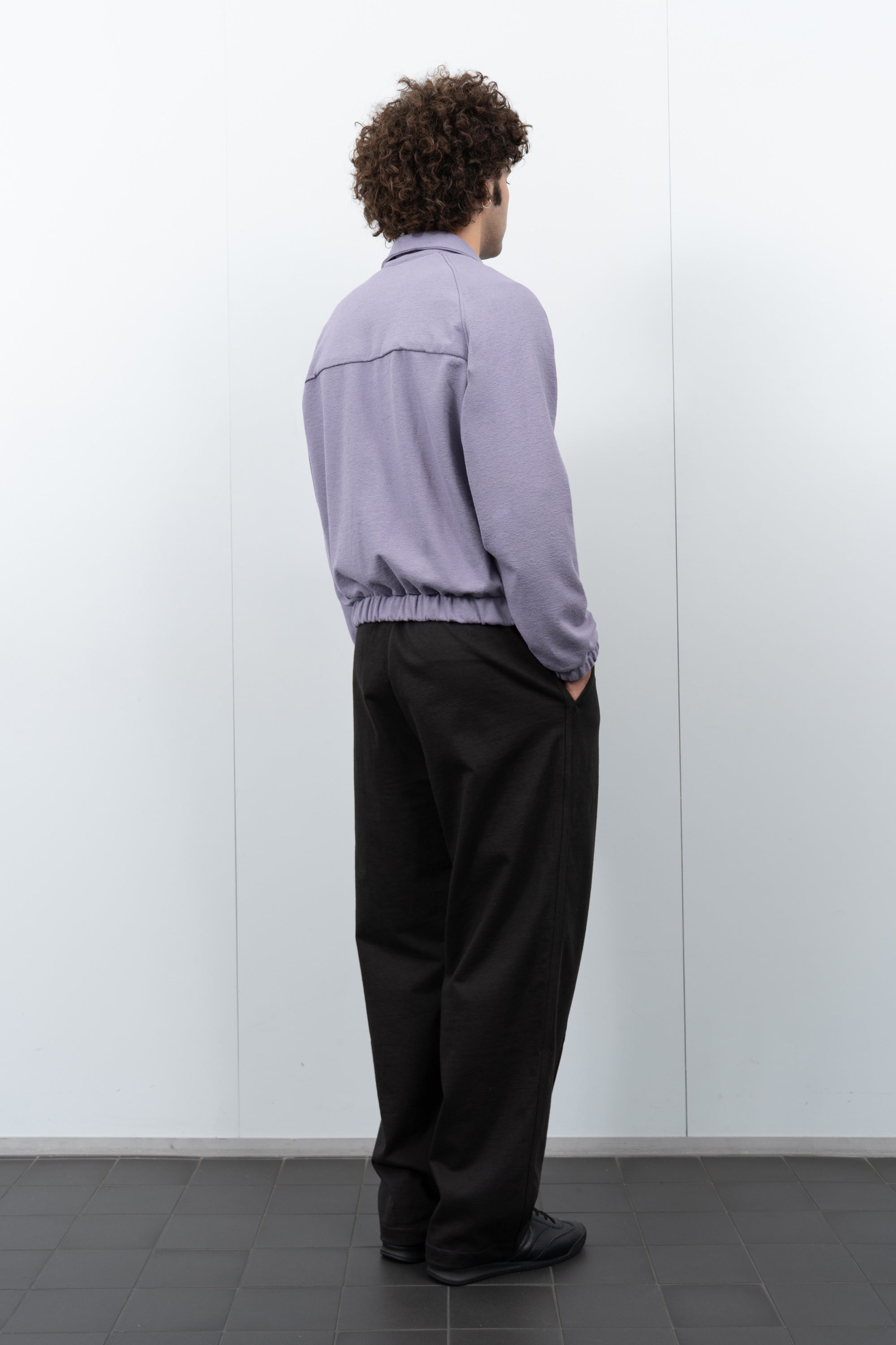LW1680TEX Textured Coach Jacket on a model