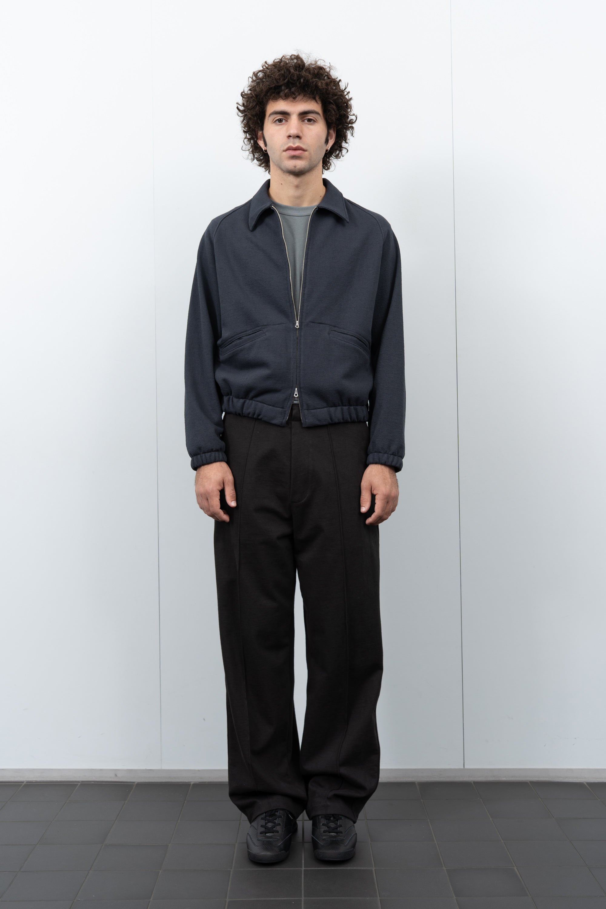 LW1680TEX Textured Coach Jacket on a model