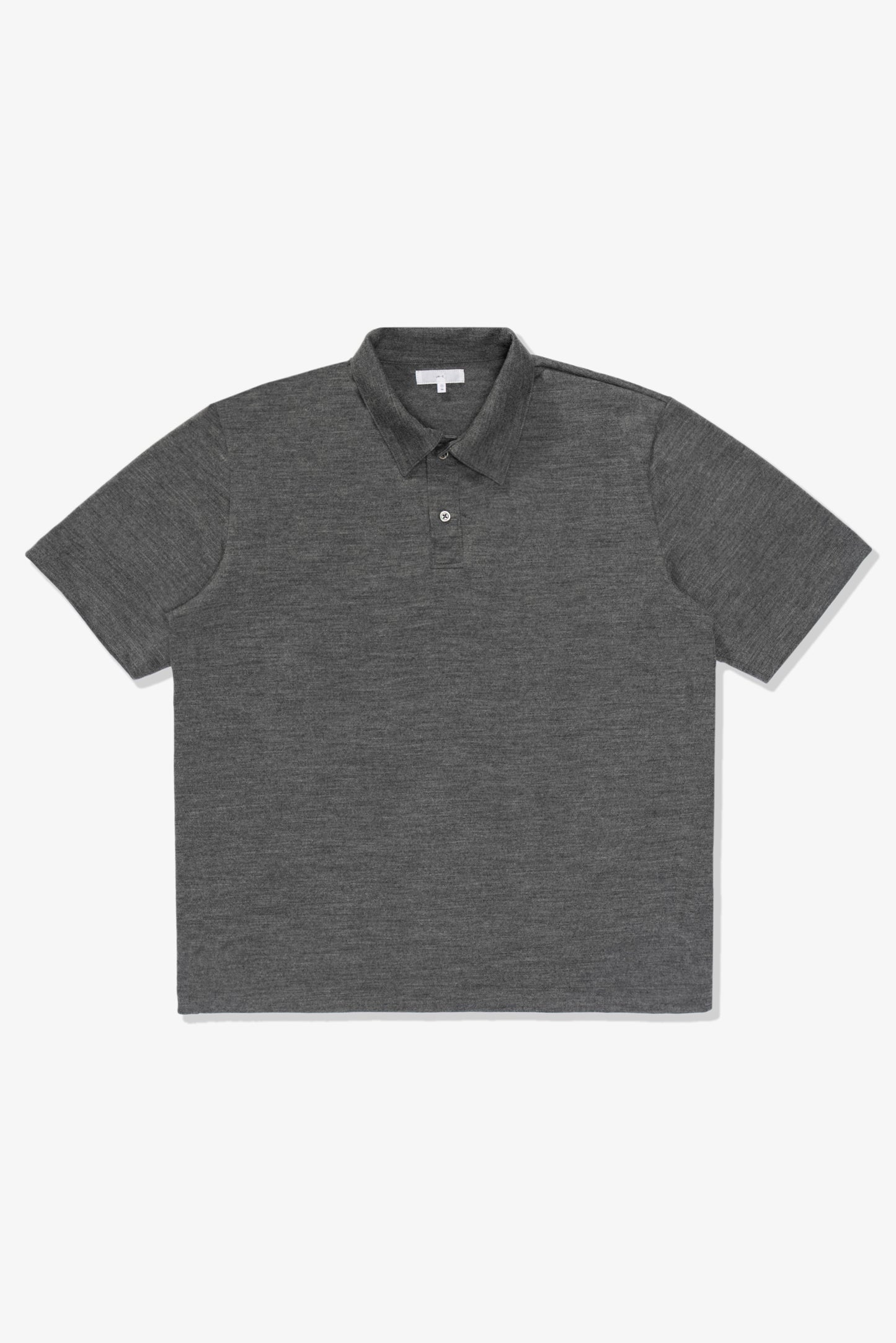 SUMMER WOOL POLO - GREY MELANGE