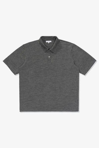 ★ GLOWNY★ HERITAGE POLO DRESS MELANGE GRAY GY24BOP004MG HERITAGE POLO DRESS (MELANGE GRAY) - GLOWNY