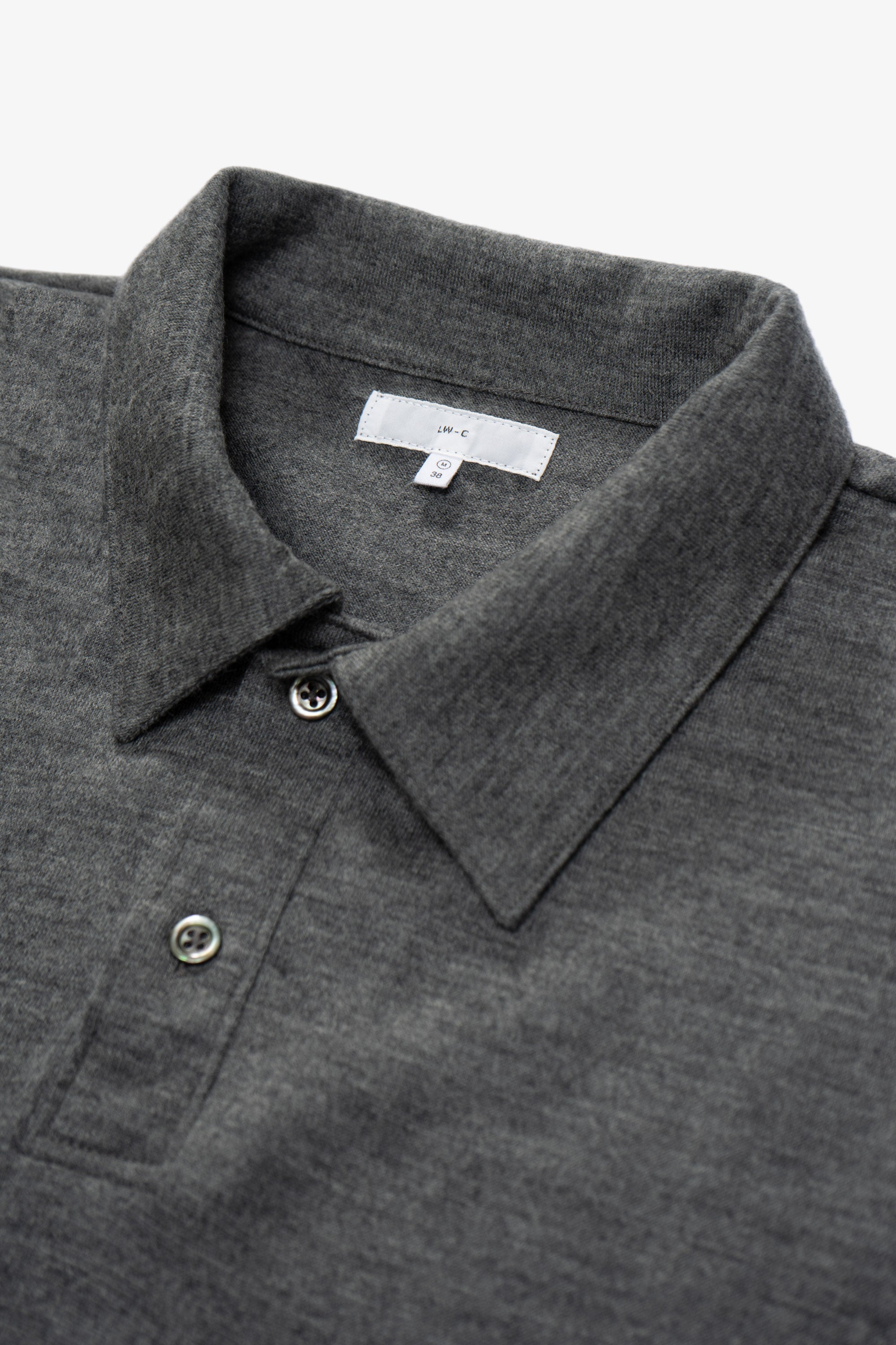 SUMMER WOOL POLO - GREY MELANGE