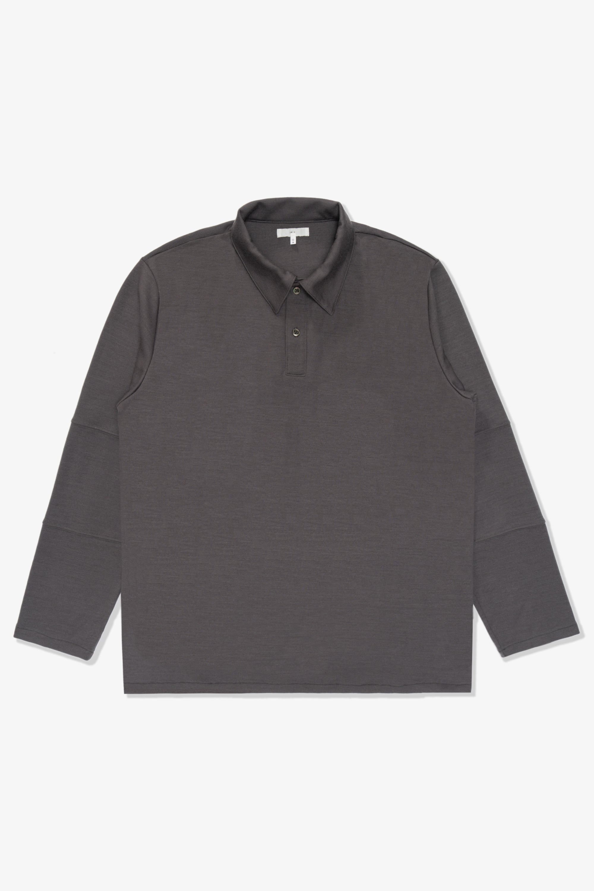Overhead lay-flat image of LW414 Wool Jersey Polo