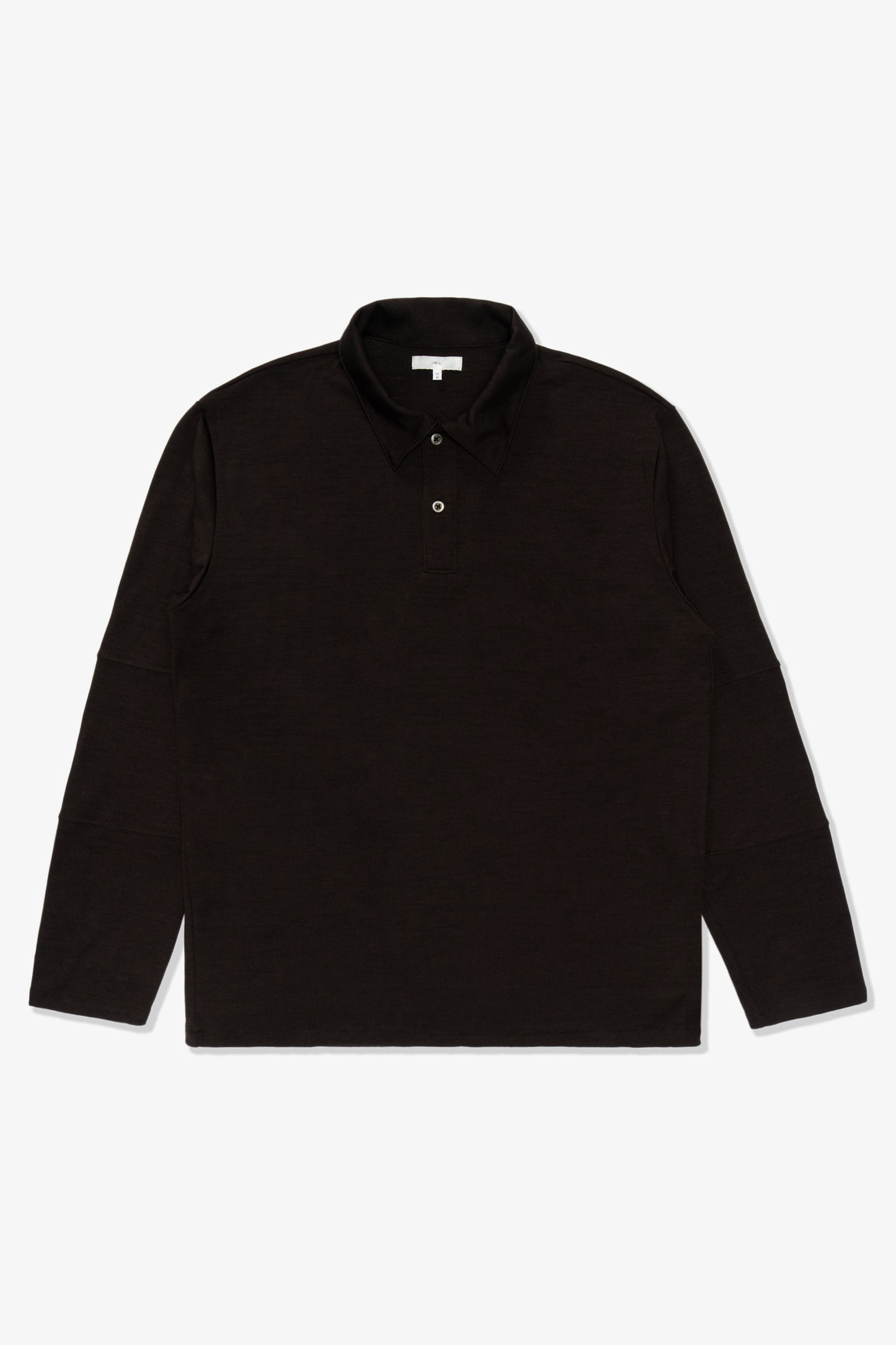 Overhead lay-flat image of LW414 Wool Jersey Polo