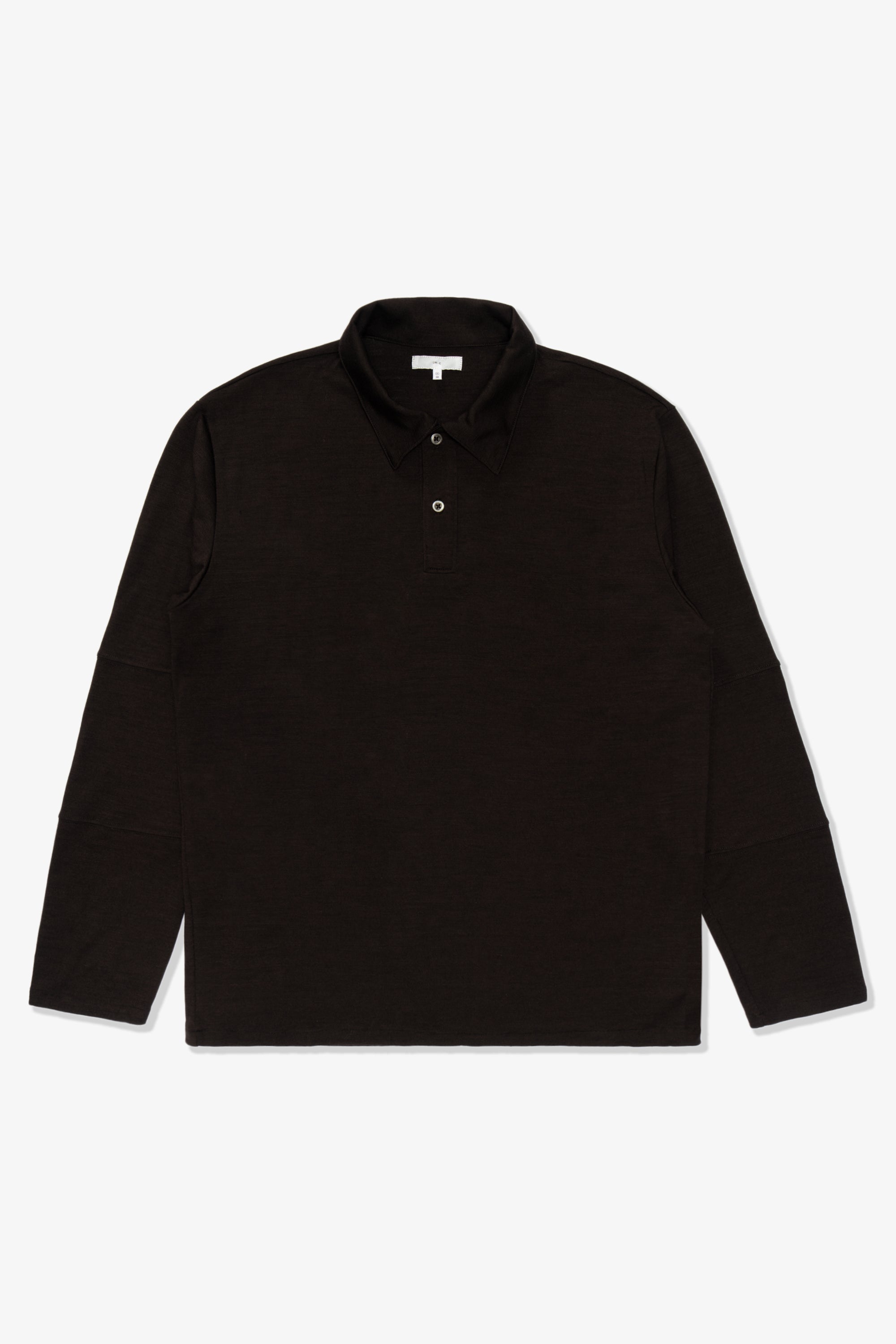 Overhead lay-flat image of LW414 Wool Jersey Polo