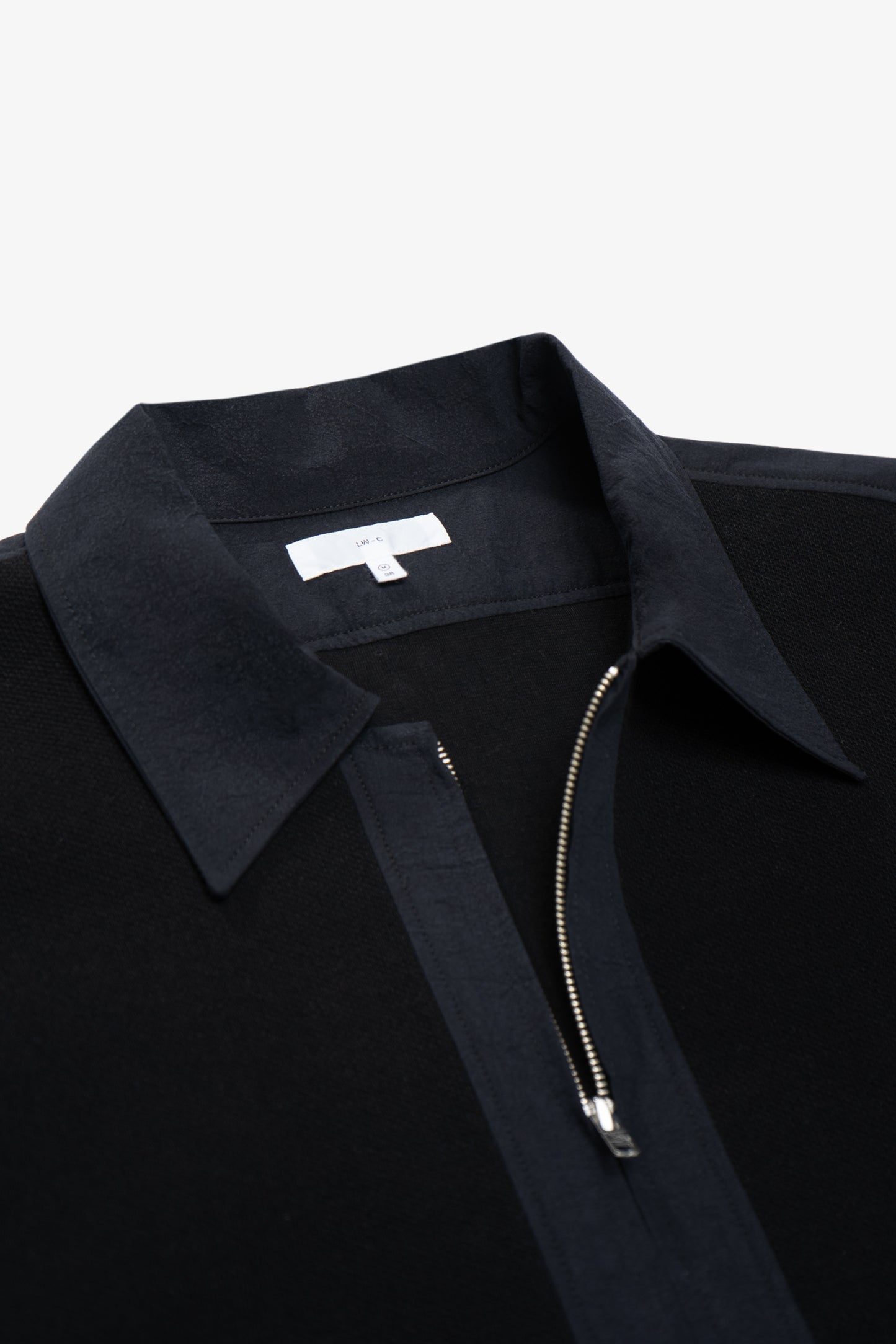 DOUBLE KNIT ZIP SHIRT - BLACK