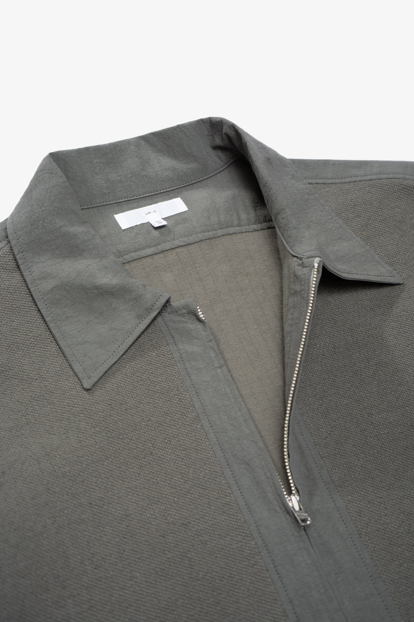DOUBLE KNIT ZIP SHIRT - DARK KELP