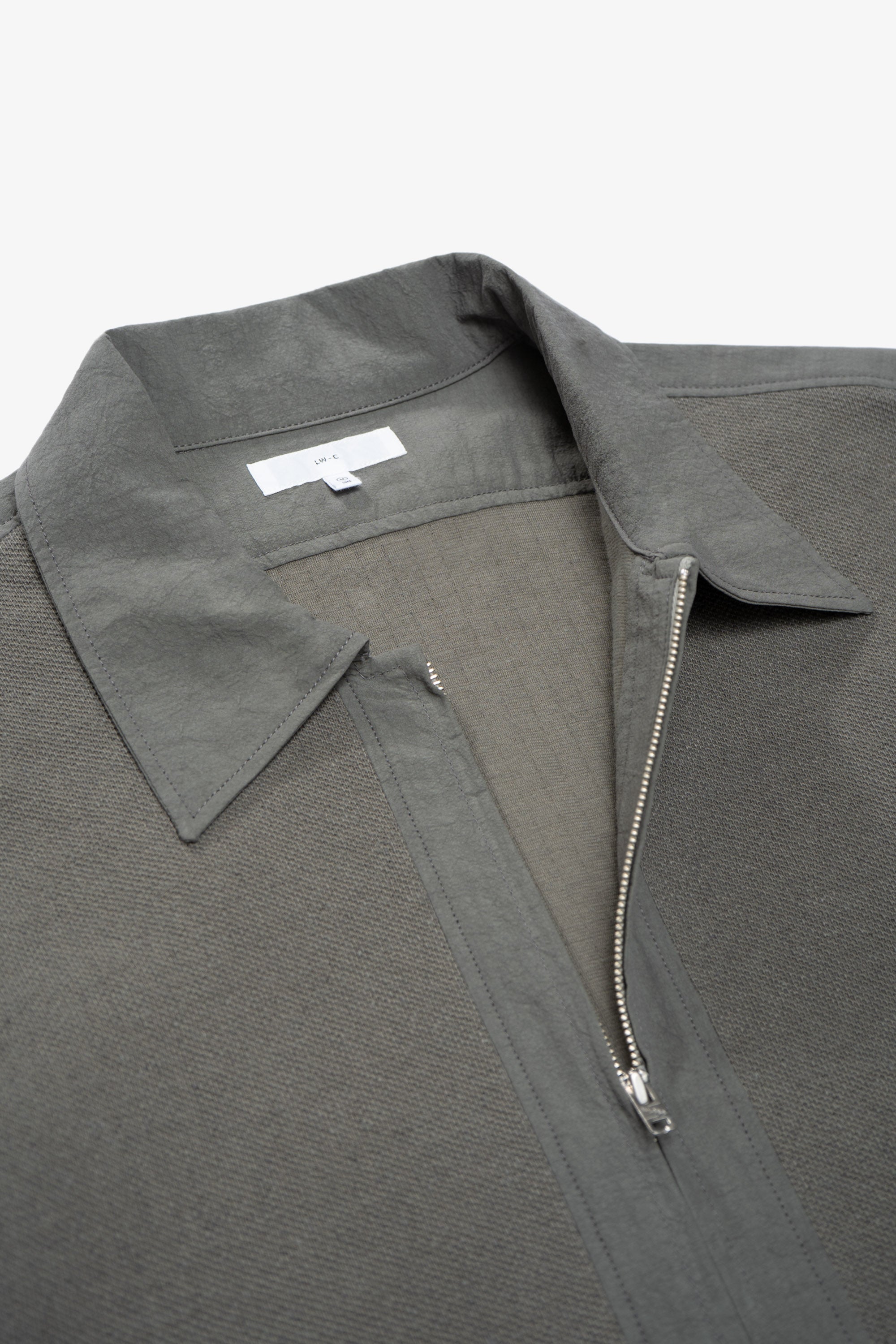 DOUBLE KNIT ZIP SHIRT - DARK KELP