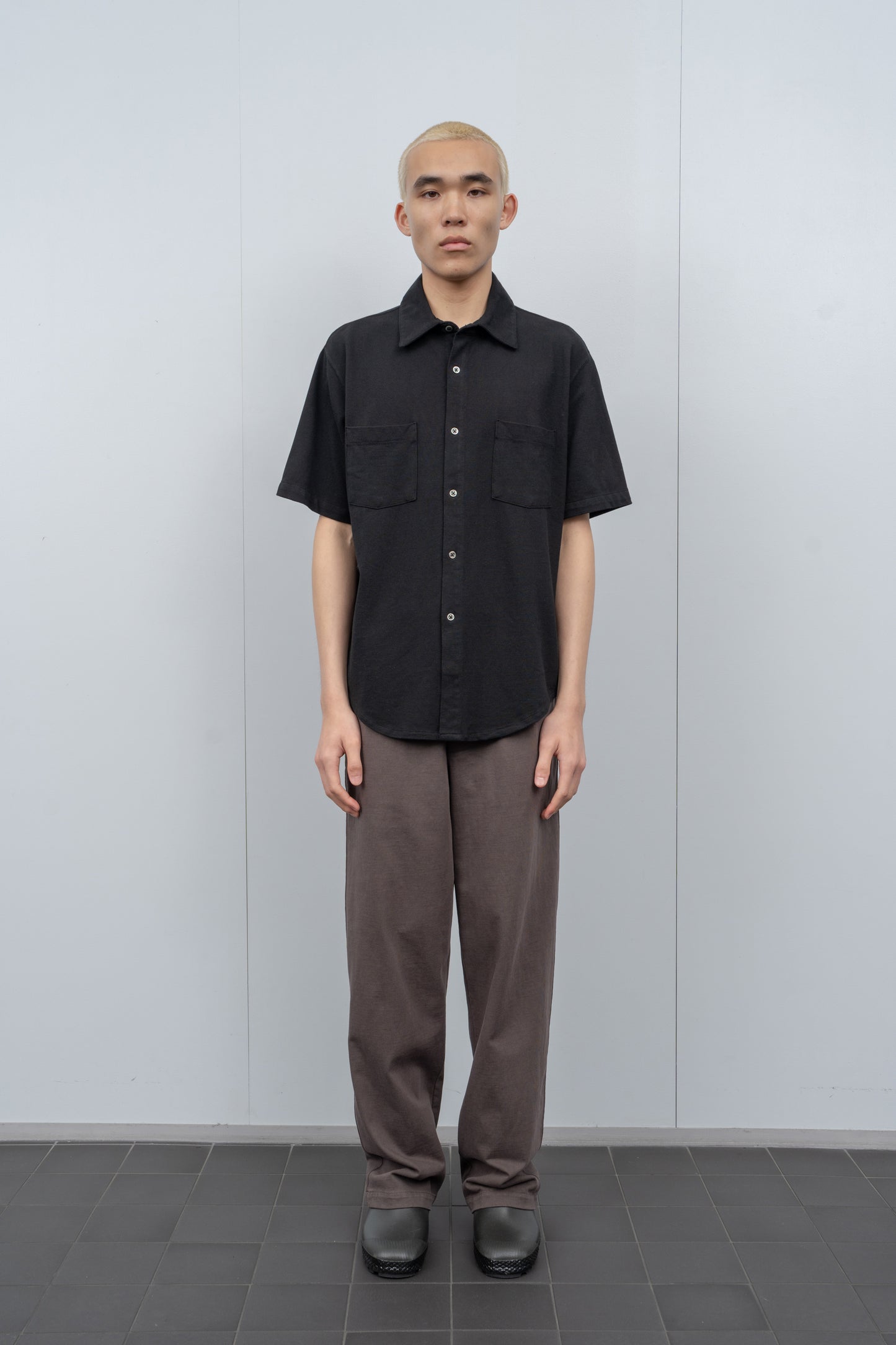 PIQUE WORK SHIRT - BLACK