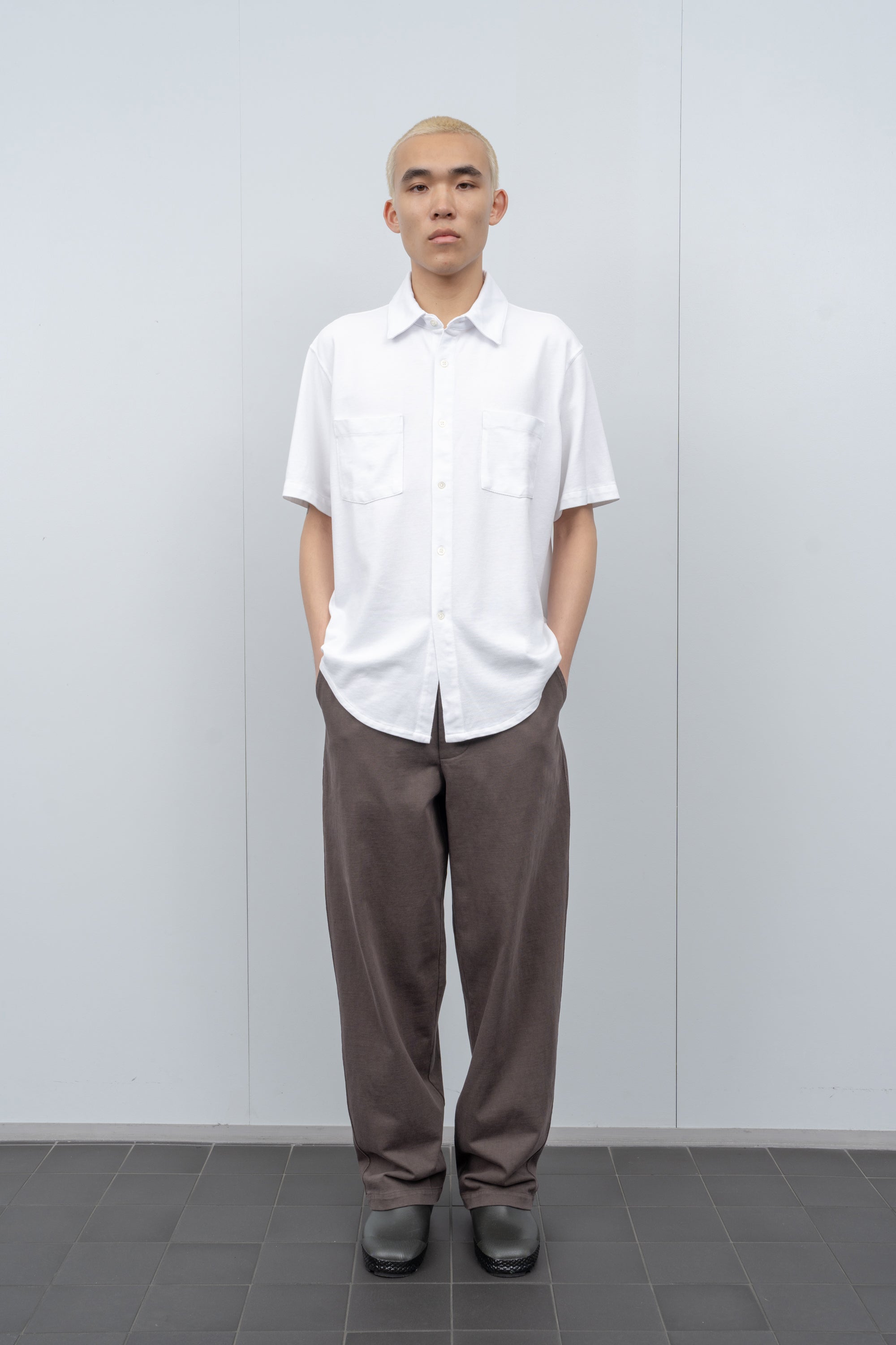 PIQUE WORK SHIRT - WHITE