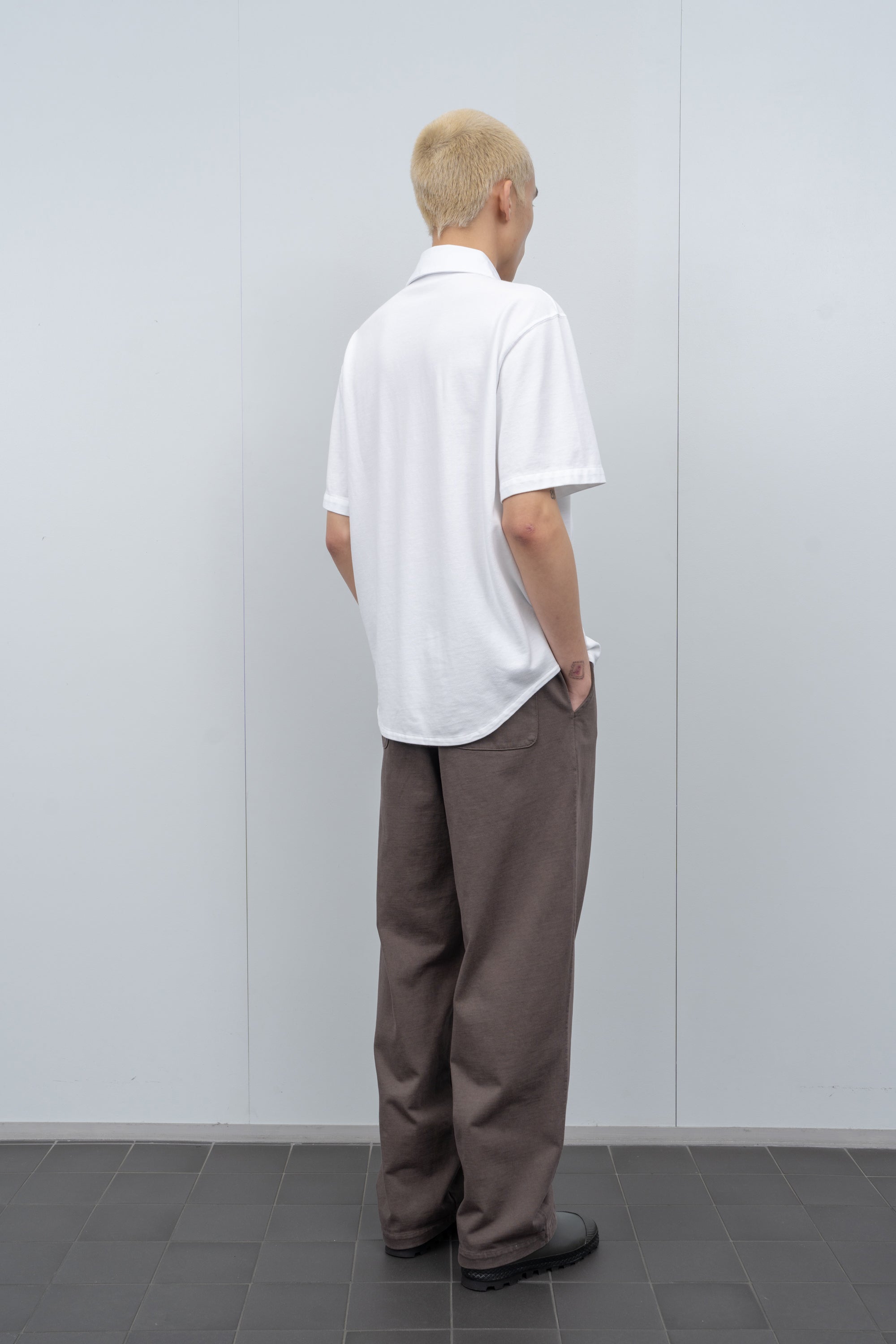 PIQUE WORK SHIRT - WHITE