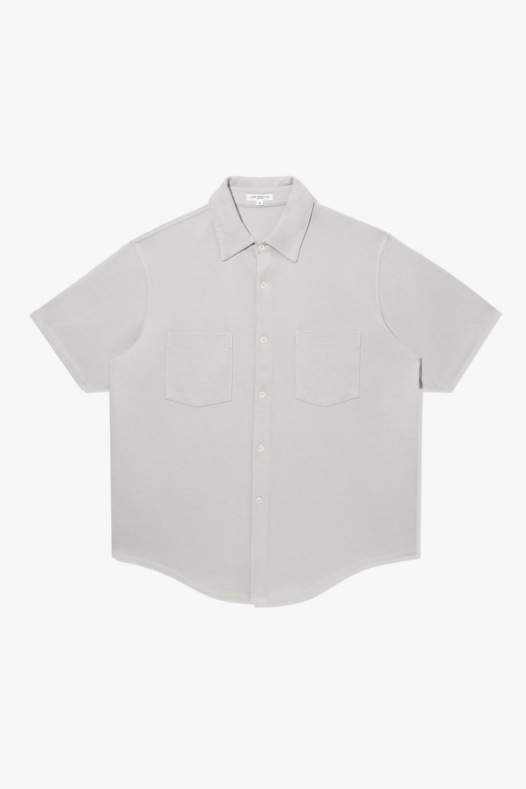 S/S JERSEY BUTTON UP - PEWTER – LADY WHITE CO.