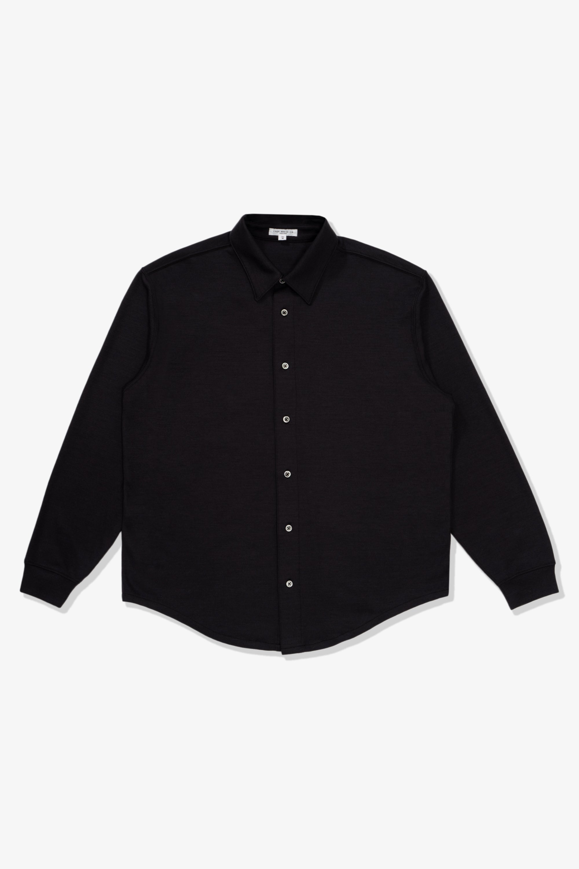 WOOL BUTTON UP - DARK PURPLE