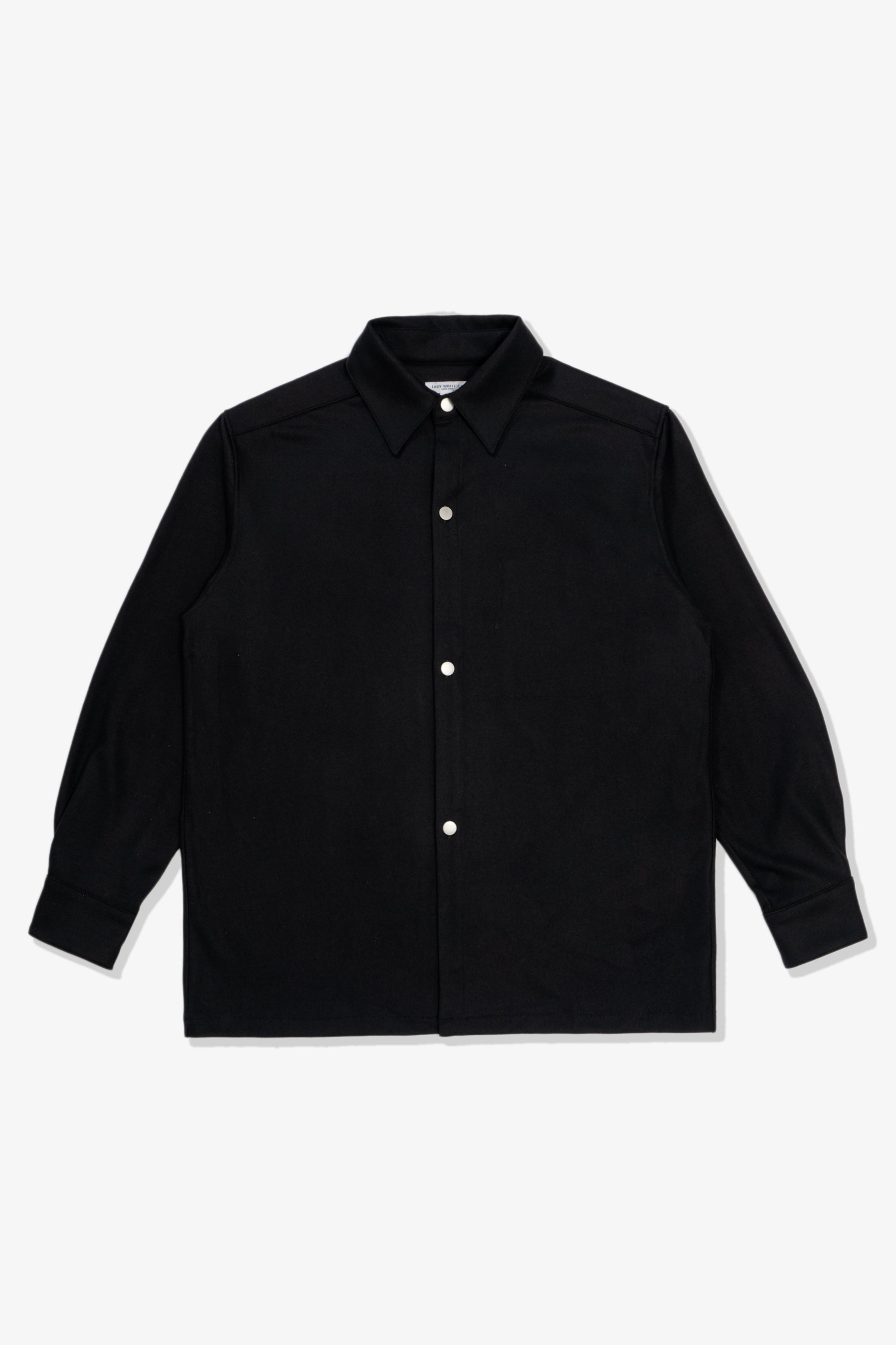 WOOL OVERSHIRT - BLACK