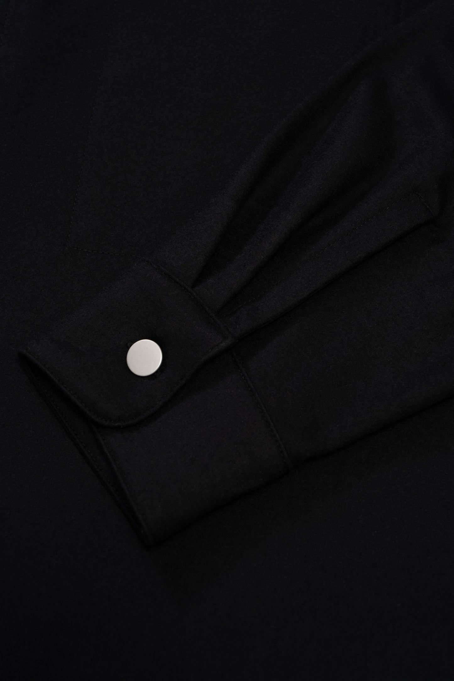 WOOL OVERSHIRT - BLACK