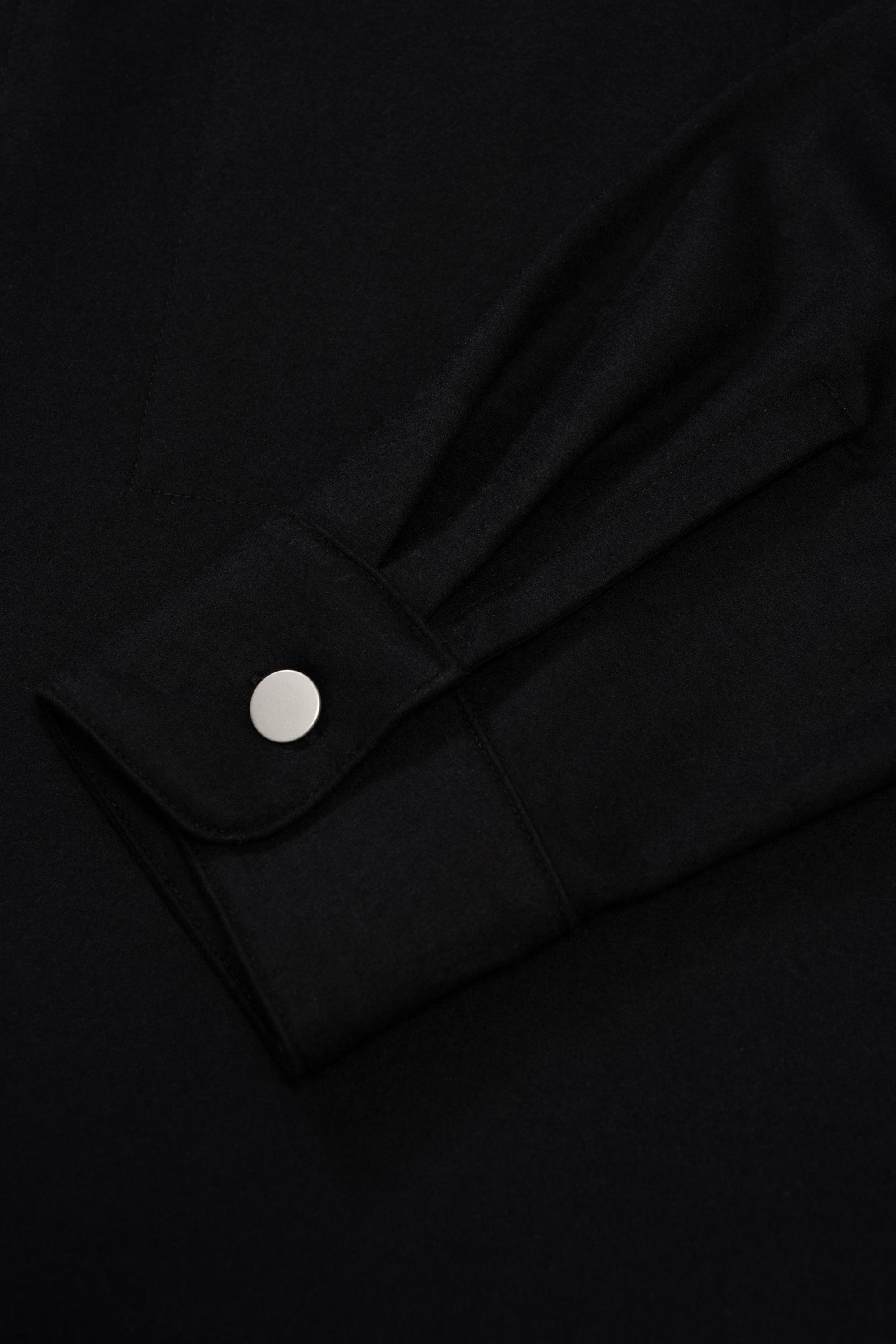 WOOL OVERSHIRT - BLACK