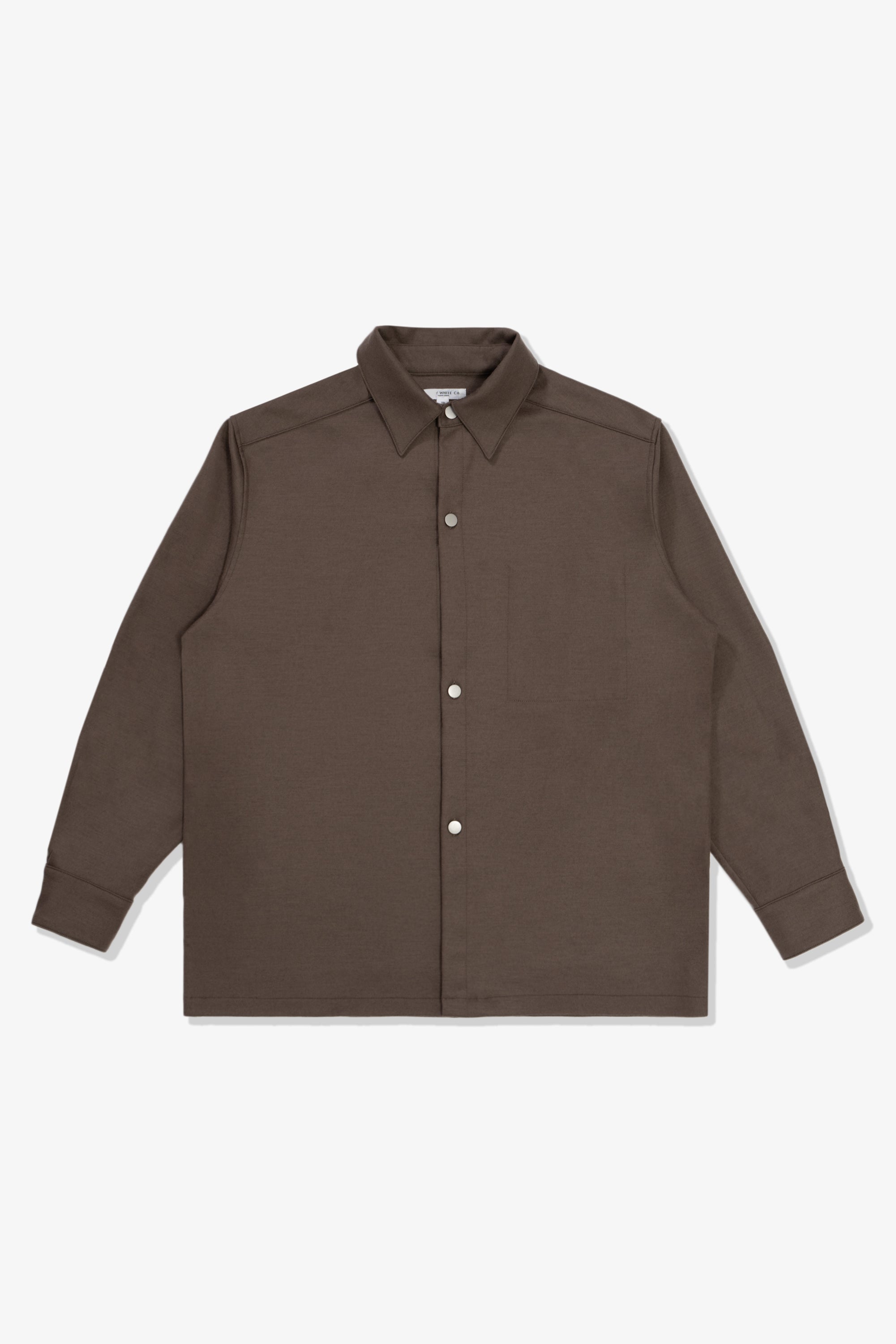 WOOL OVERSHIRT - CEMENT