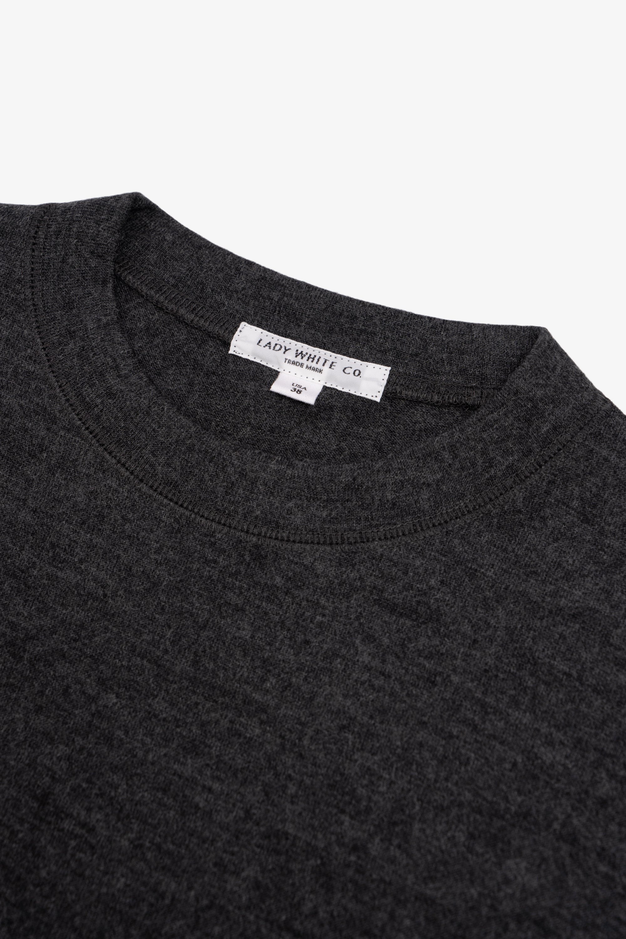 WOOL JERSEY SWEATER - CHARCOAL