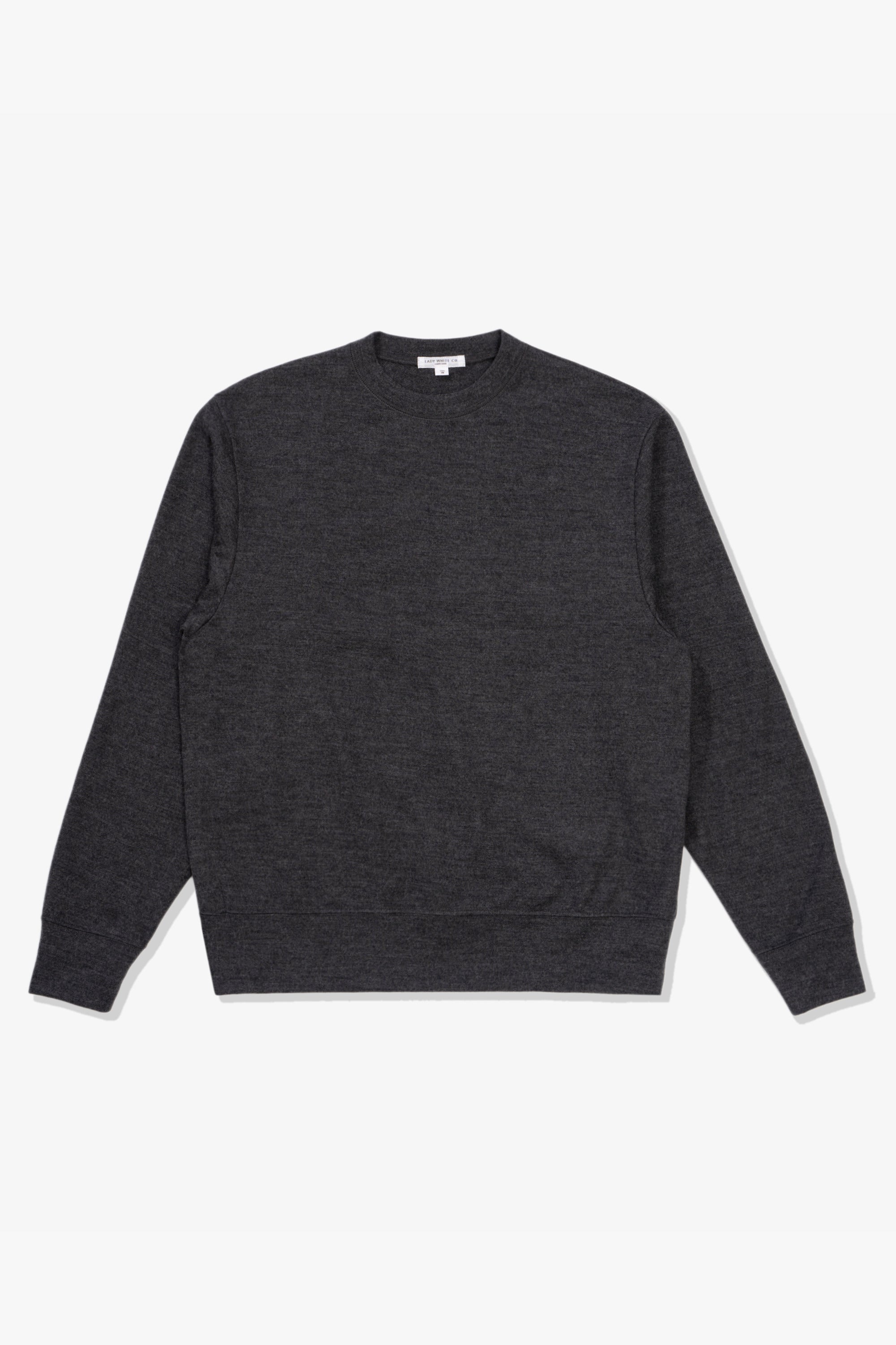 WOOL JERSEY SWEATER - CHARCOAL