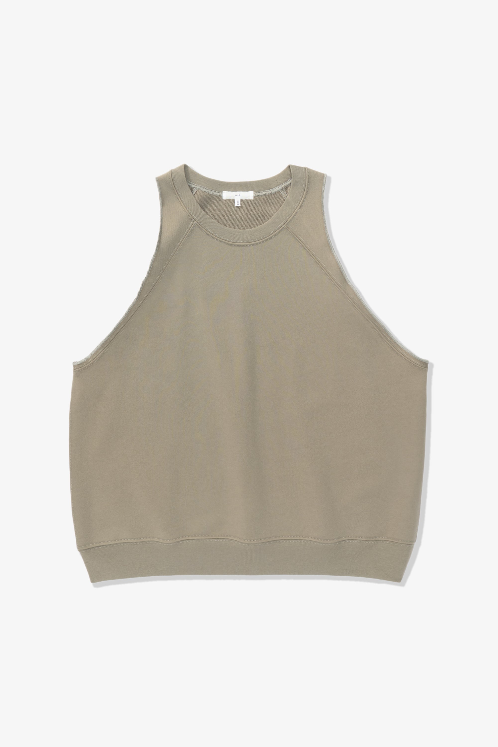Front full-facing flat overview of LW602 Cuff Off Raglan Sweatshirt in Anvil Grey