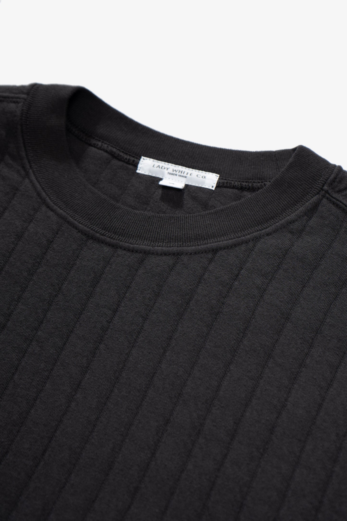 QUILTED CREWNECK - ANTHRACITE