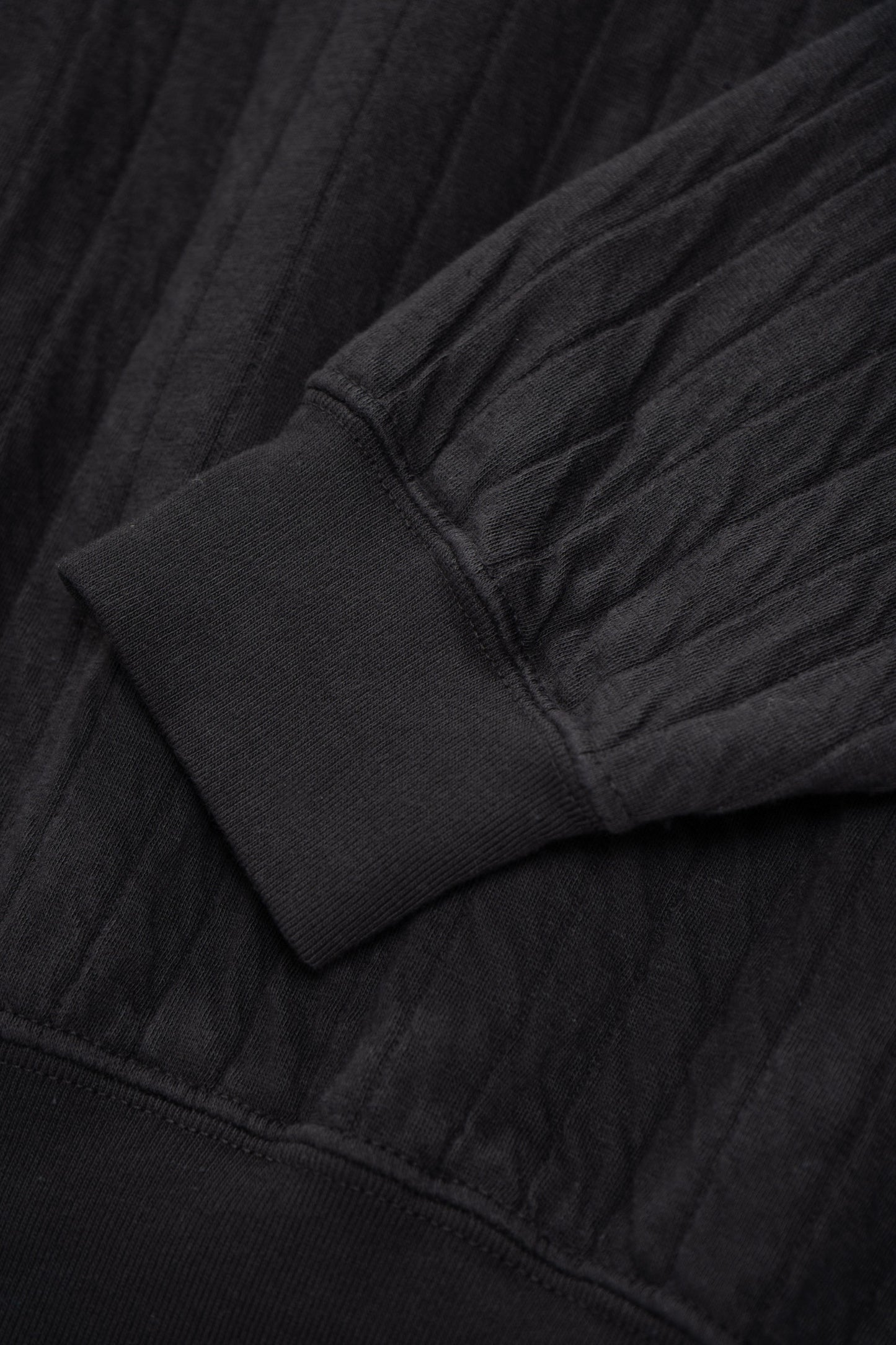 QUILTED CREWNECK - ANTHRACITE