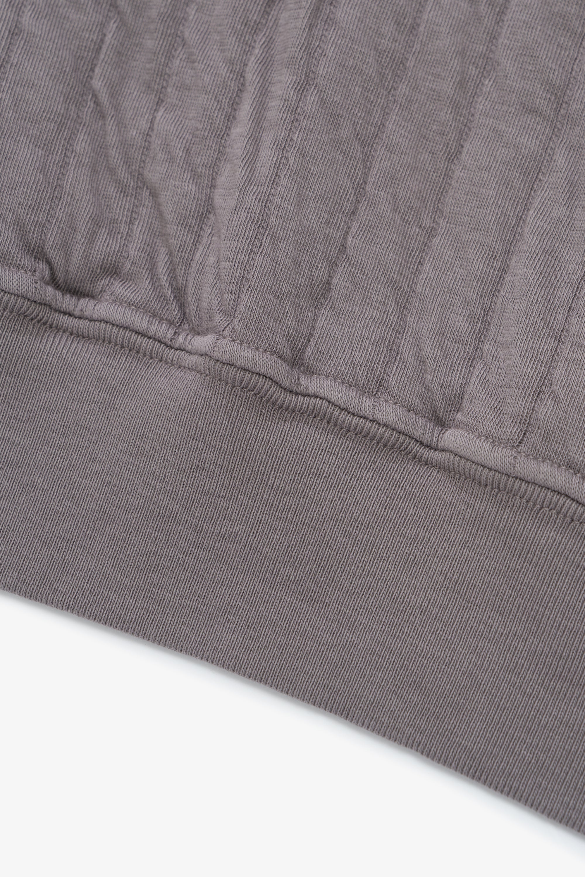 QUILTED CREWNECK - DUST GREY